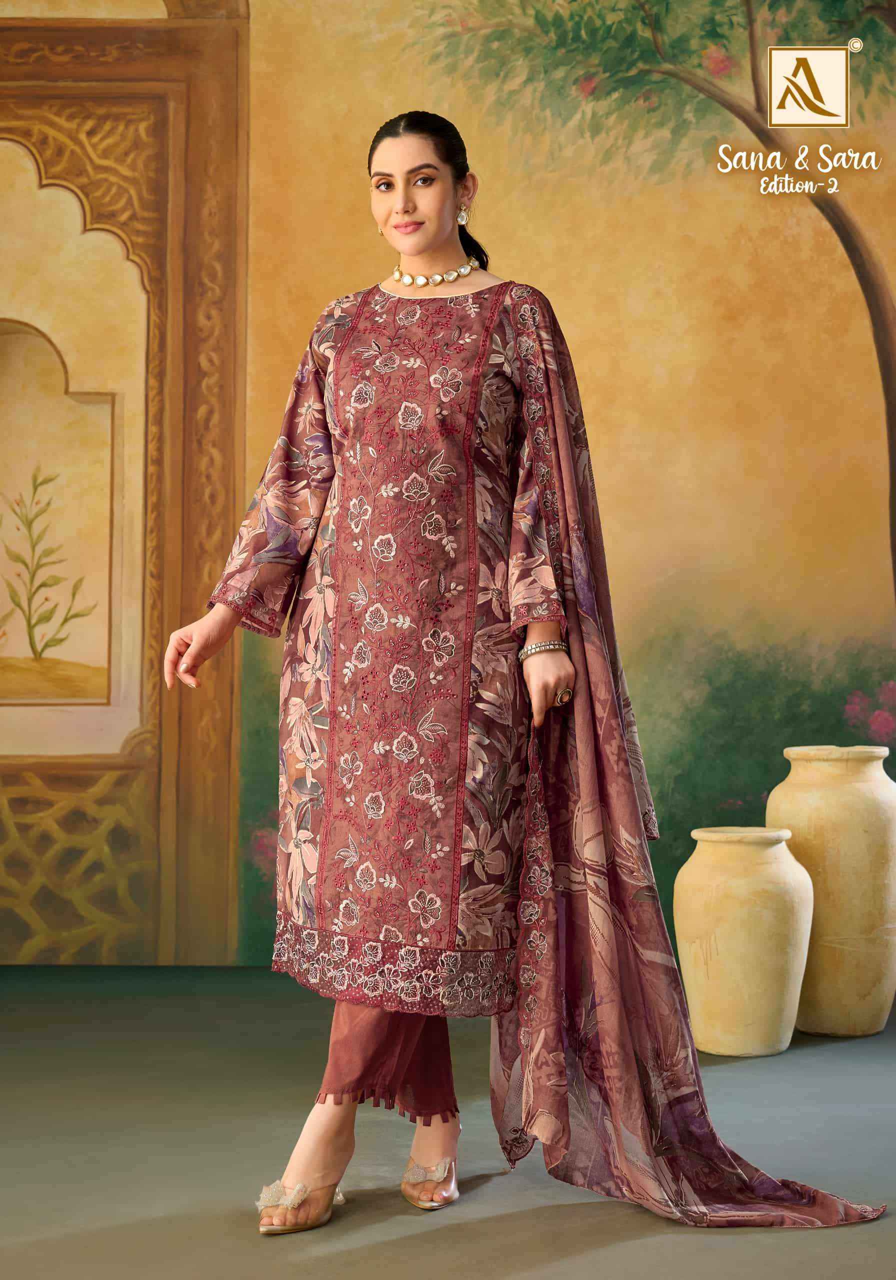 Alok Suit Sana And Sara Edition 2 - Alok Suit Latest Catalog Wholesale Price ( 6 Pcs Catalog )