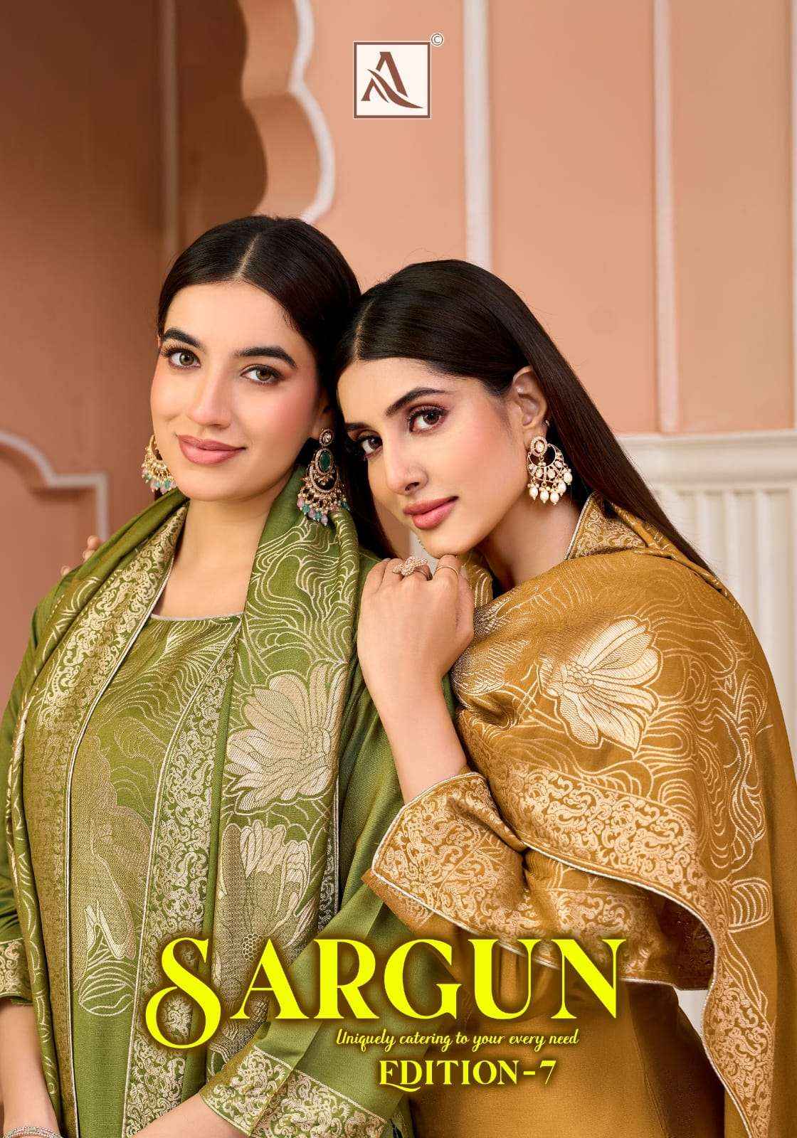 Alok Suit Sargun Edition 7 - Wholesale Muslin Jacquard Dresses ( 6 Pcs Catalog )