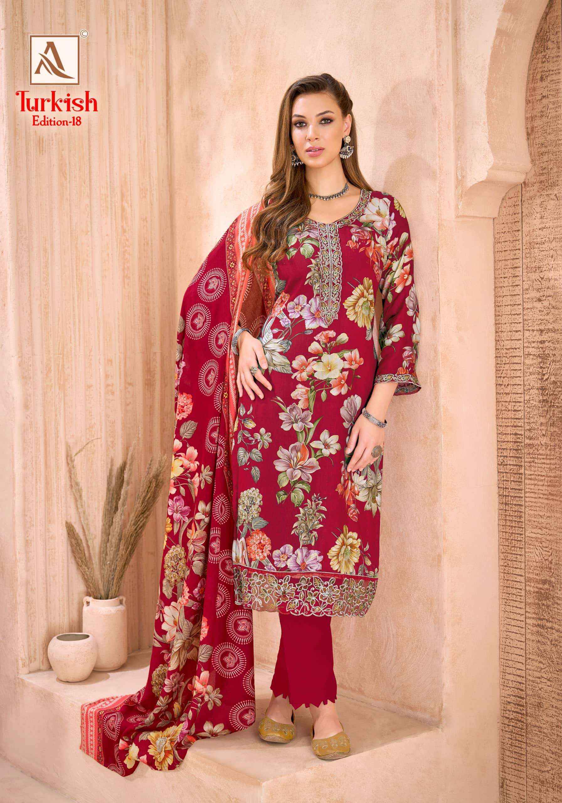 Alok Suit Turkish Vol 18 | factory direct wholesale clothing india online ( 6 Pcs Catalogue )