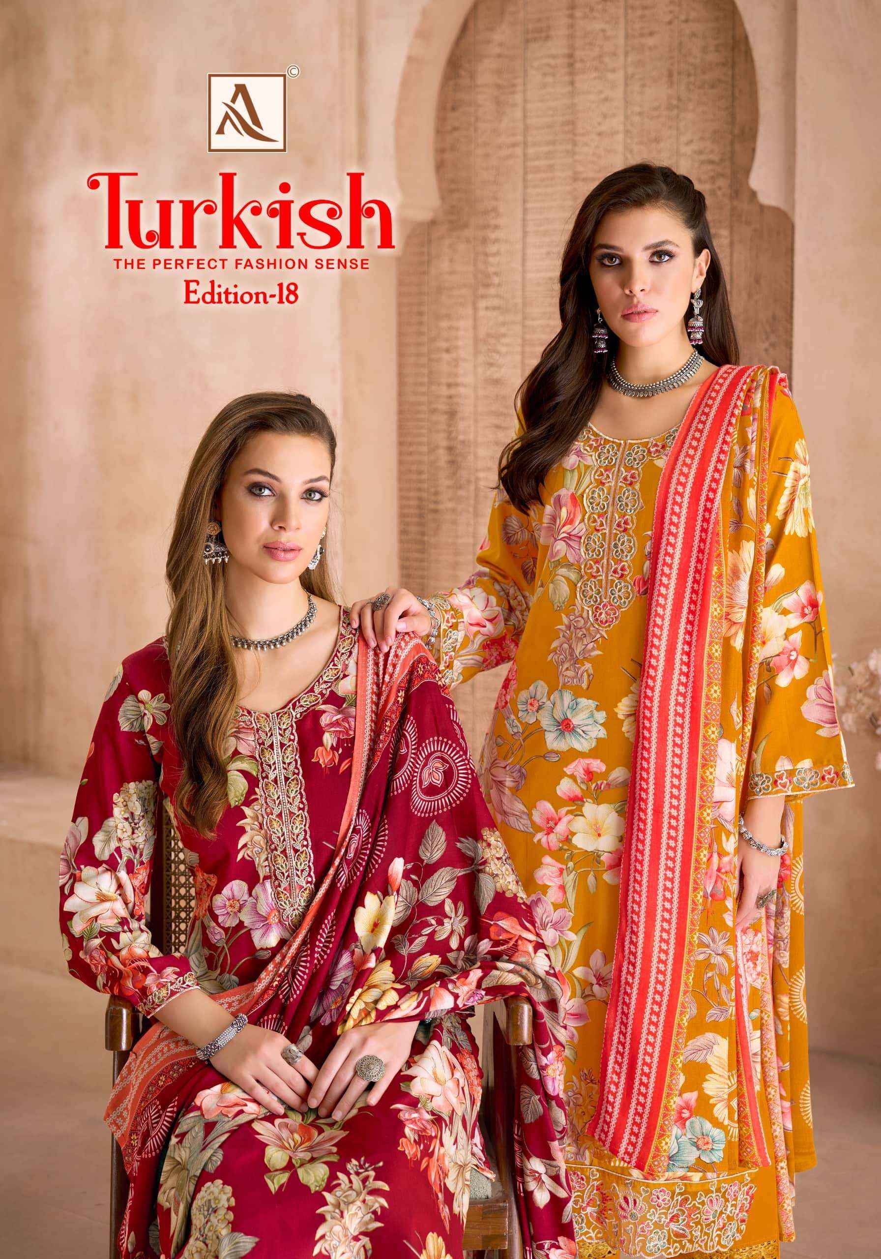 Alok Suit Turkish Vol 18 | factory direct wholesale clothing india online ( 6 Pcs Catalogue )