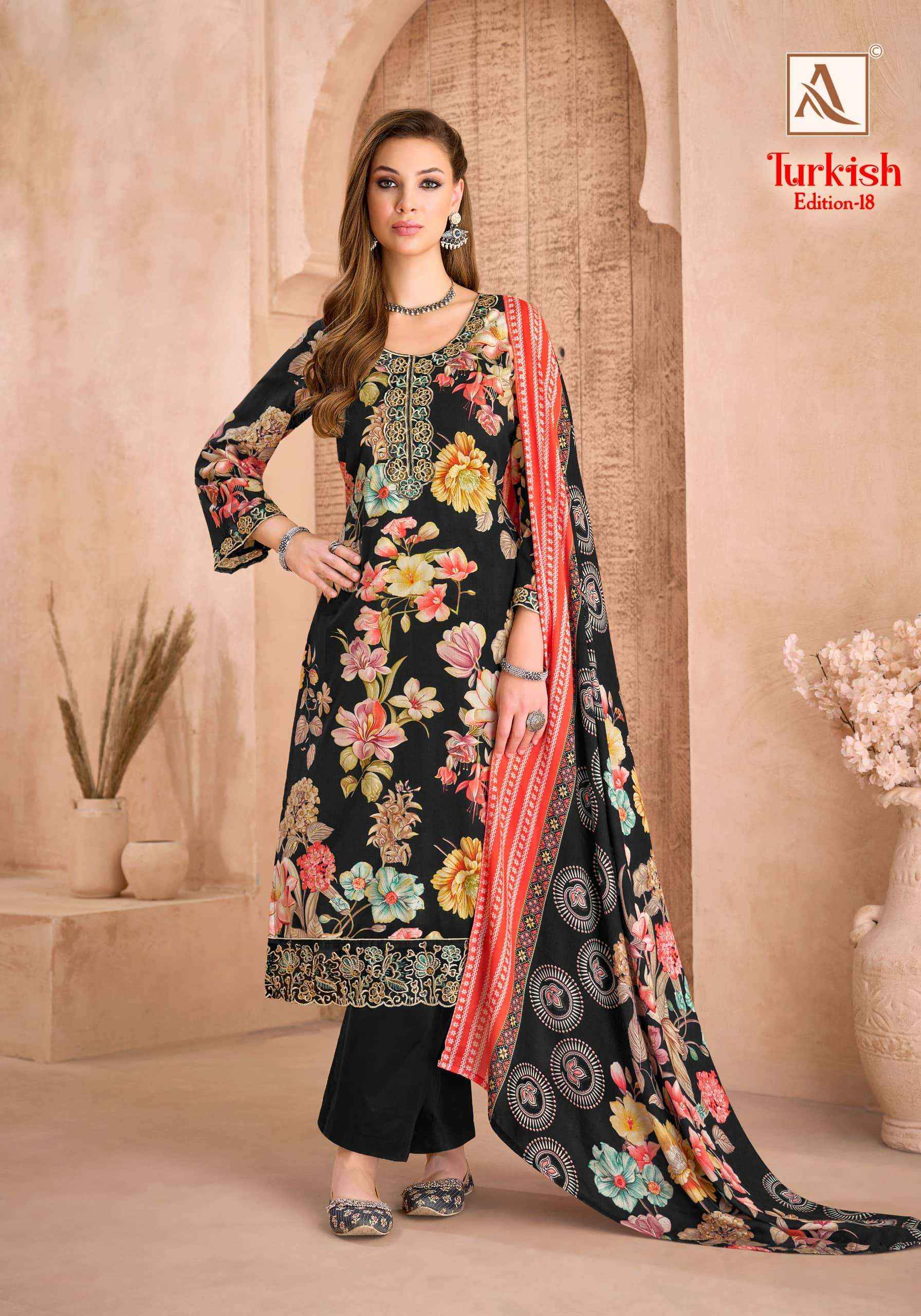 Alok Suit Turkish Vol 18 | factory direct wholesale clothing india online ( 6 Pcs Catalogue )