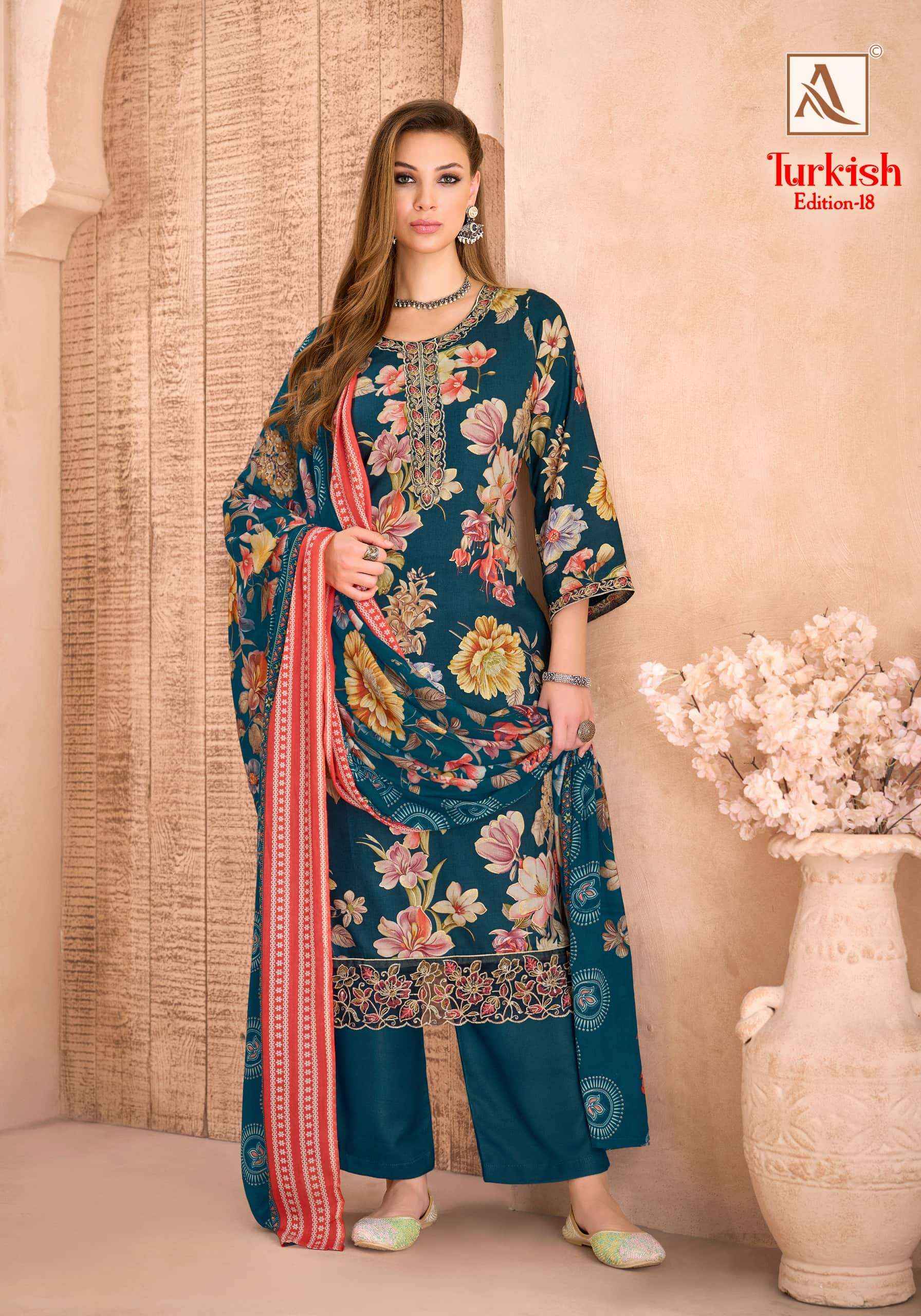 Alok Suit Turkish Vol 18 | factory direct wholesale clothing india online ( 6 Pcs Catalogue )