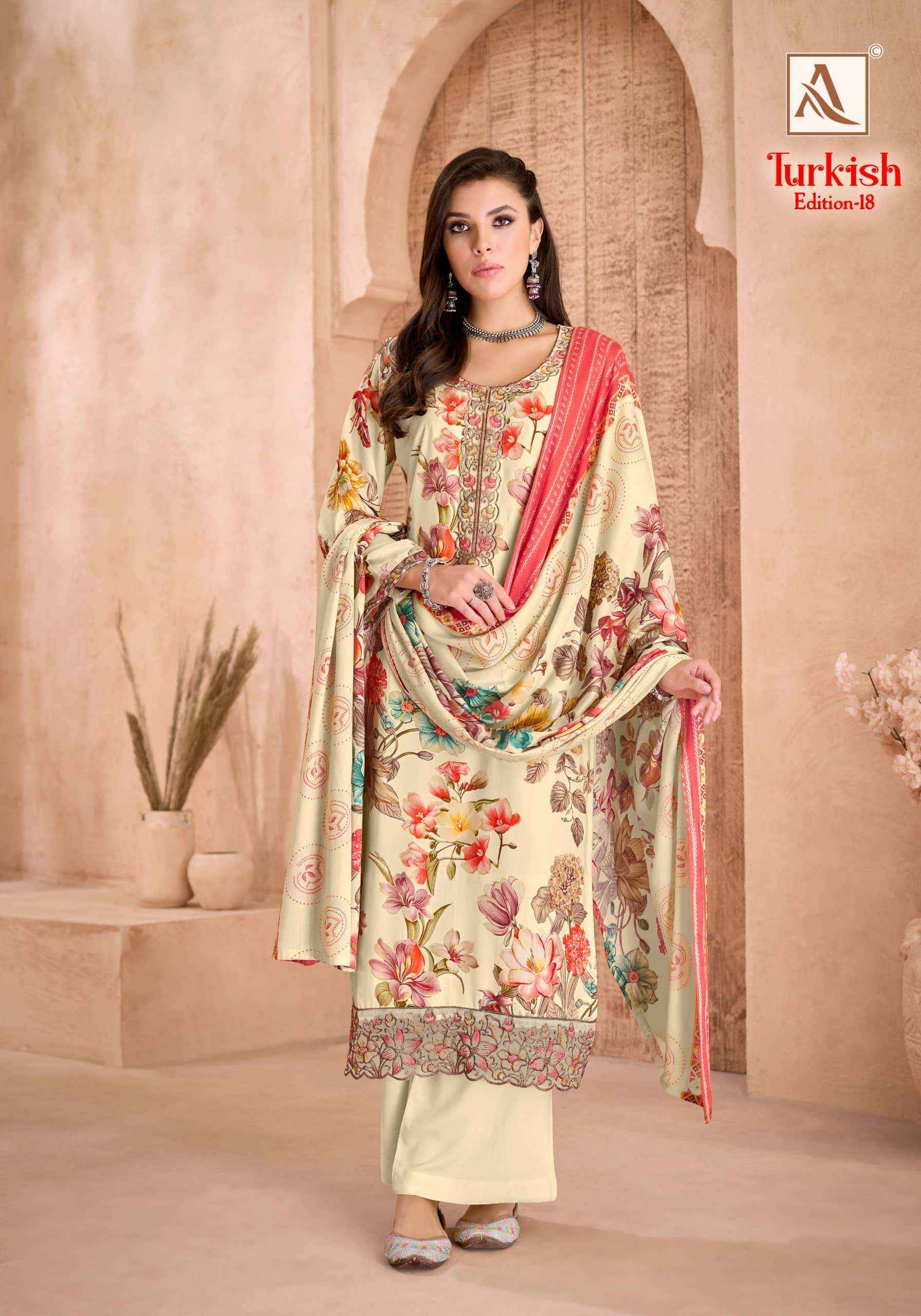 Alok Suit Turkish Vol 18 | factory direct wholesale clothing india online ( 6 Pcs Catalogue )