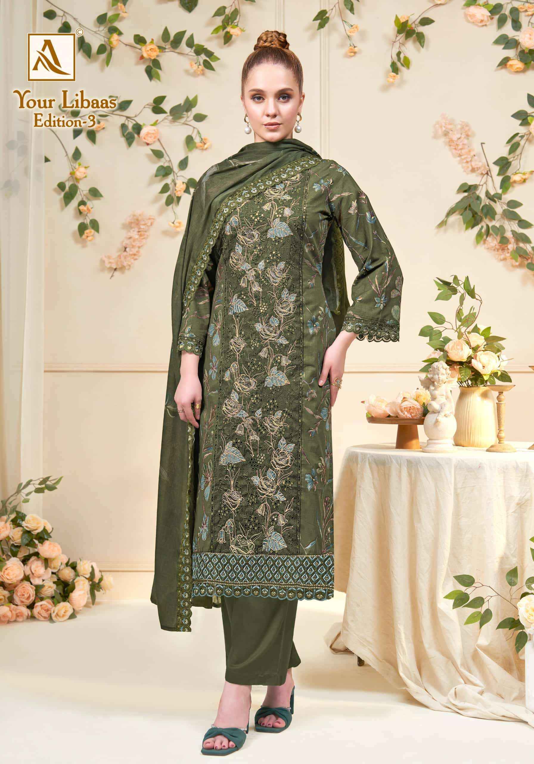 Alok Suit Your Libaas Edition 3 Fancy Cotton Dress Material _ Wholesale Factory Rate ( 6 Pcs Catalog )