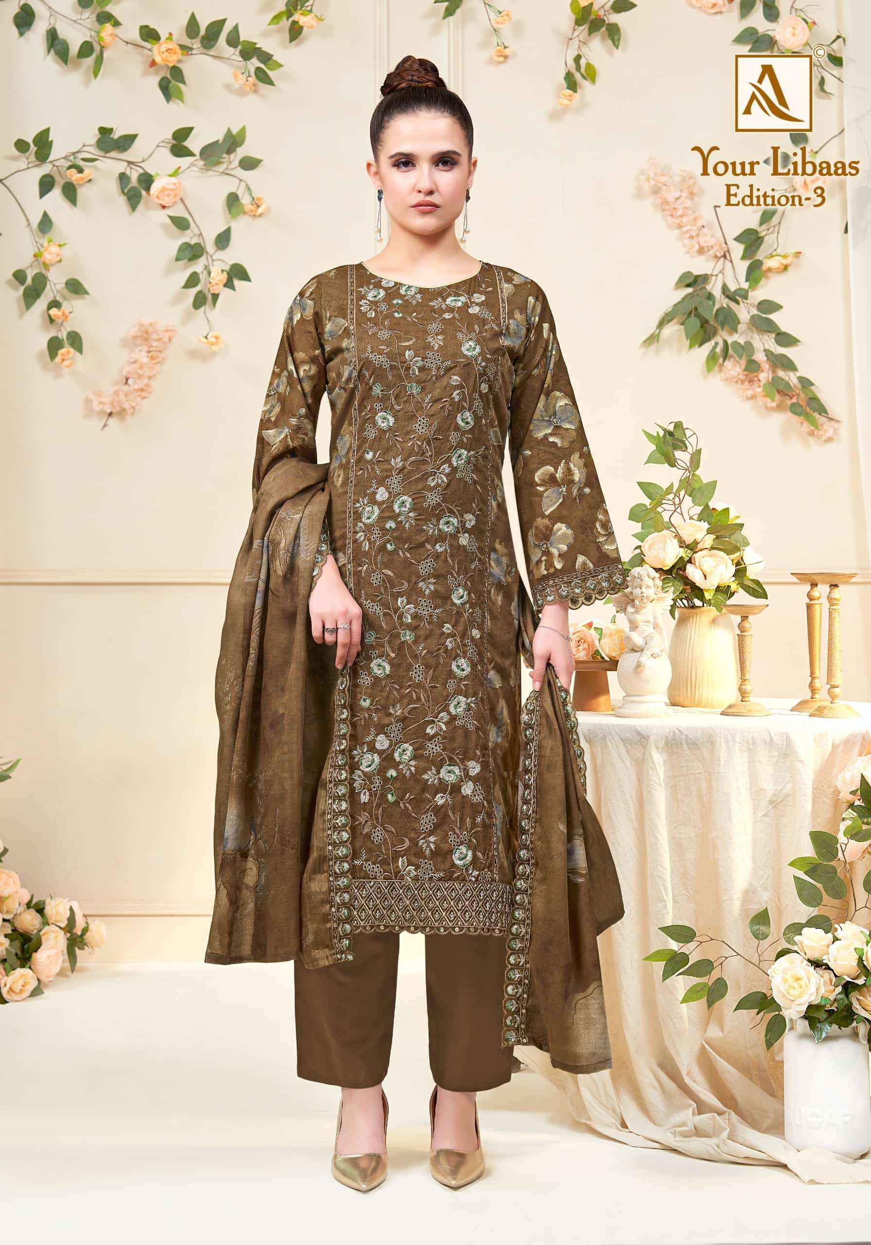 Alok Suit Your Libaas Edition 3 Fancy Cotton Dress Material _ Wholesale Factory Rate ( 6 Pcs Catalog )