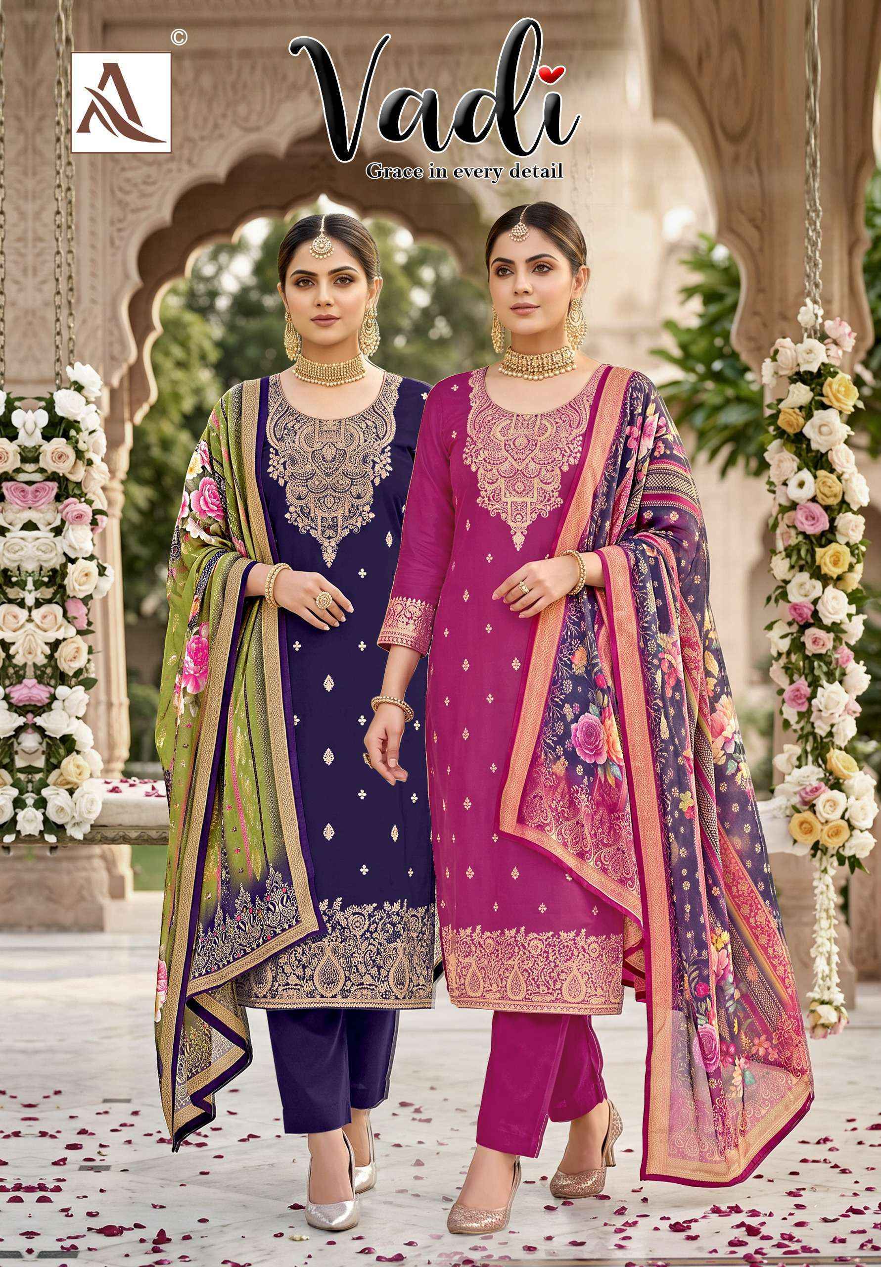 Alok Vadi Jacquard Dress Material _ Wholesale Factory Rate ( 6 Pcs Catalog )
