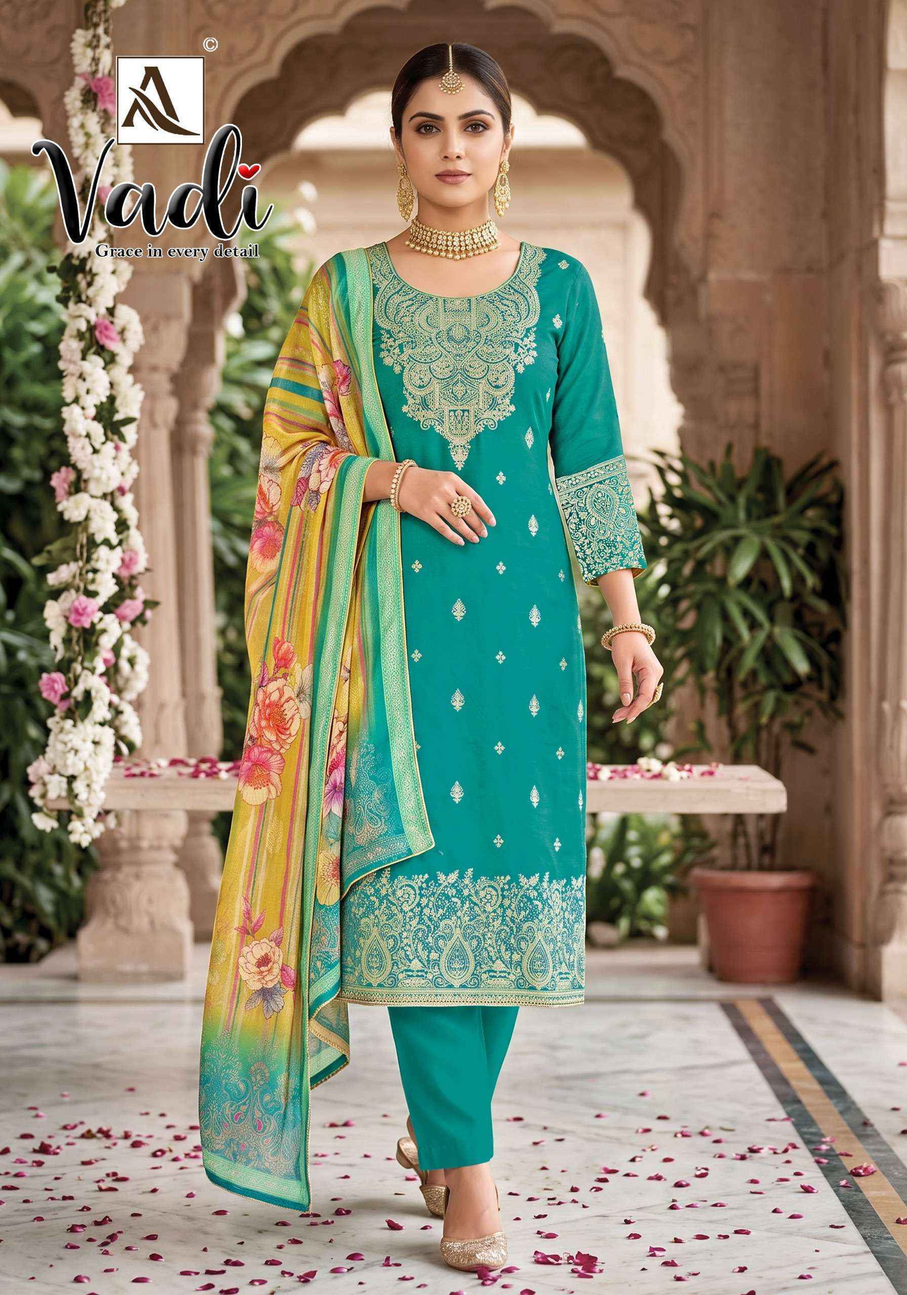 Alok Vadi Jacquard Dress Material _ Wholesale Factory Rate ( 6 Pcs Catalog )