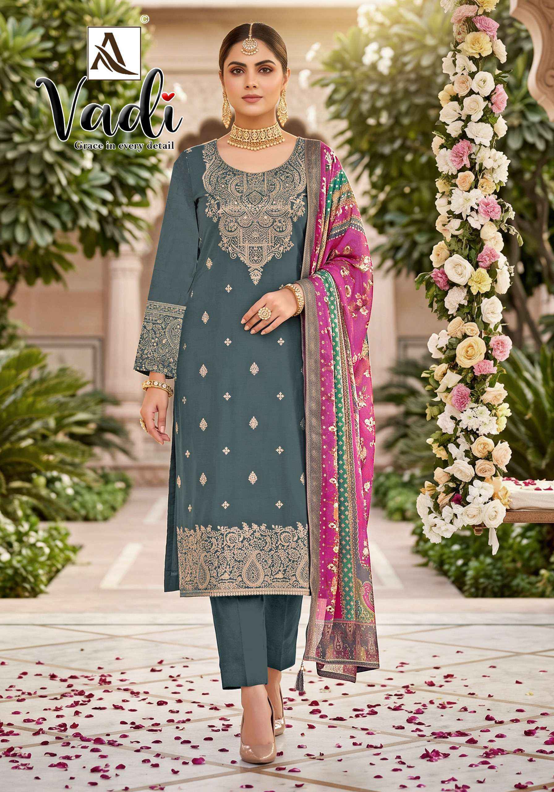 Alok Vadi Jacquard Dress Material _ Wholesale Factory Rate ( 6 Pcs Catalog )