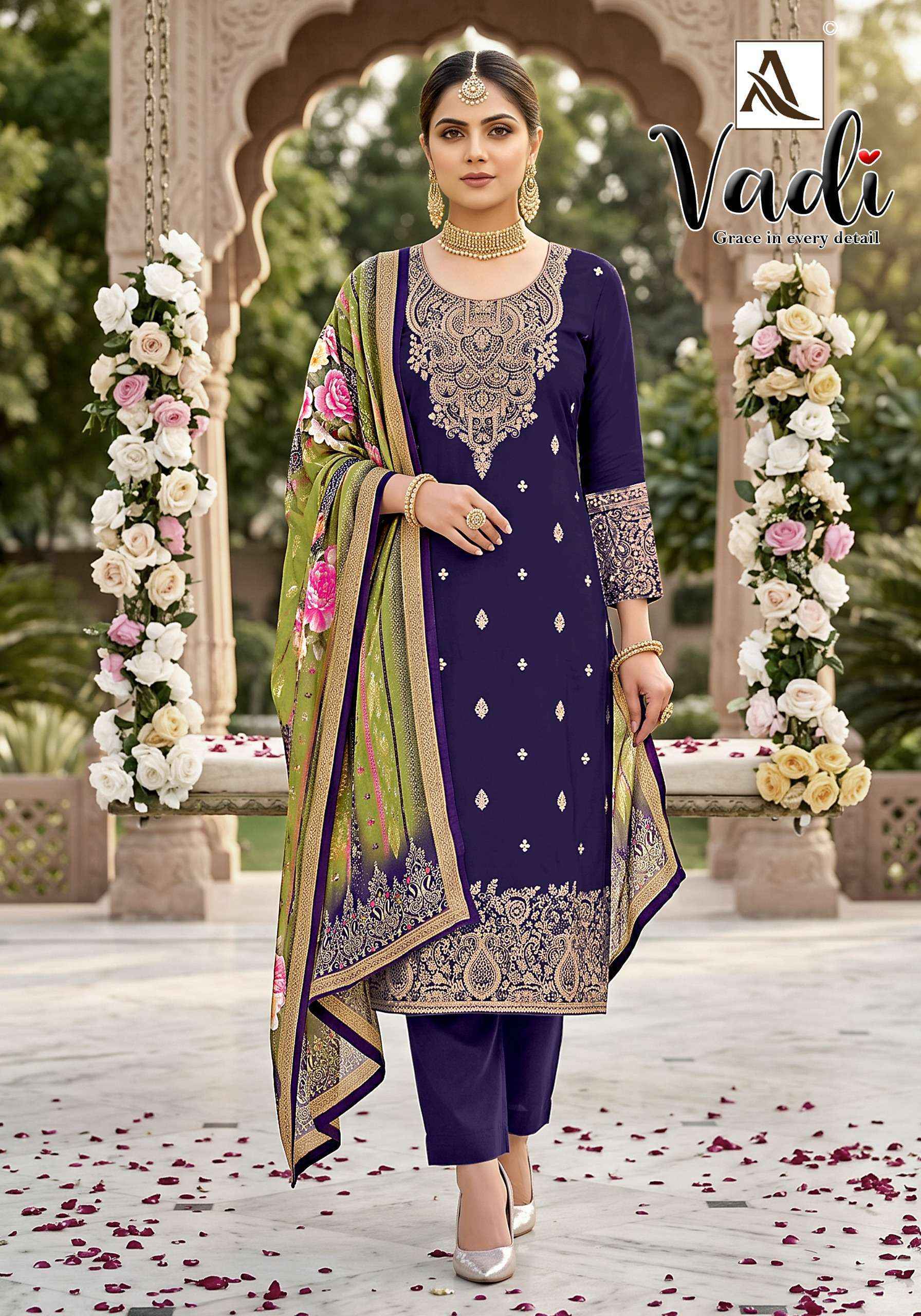 Alok Vadi Jacquard Dress Material _ Wholesale Factory Rate ( 6 Pcs Catalog )