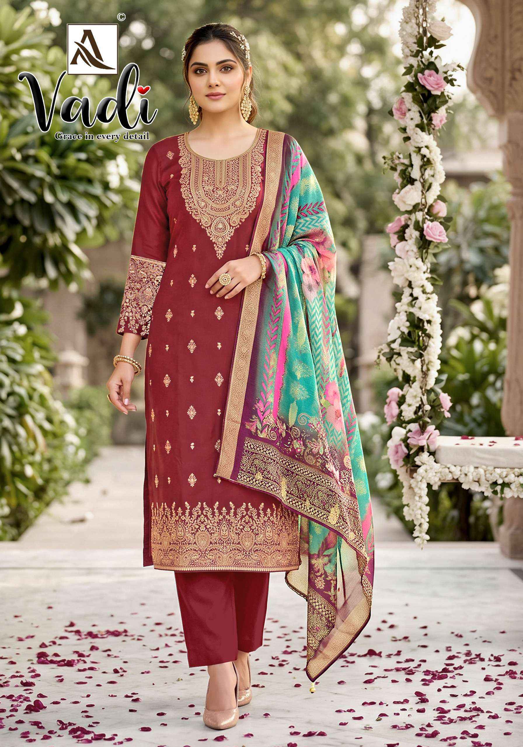 Alok Vadi Jacquard Dress Material _ Wholesale Factory Rate ( 6 Pcs Catalog )