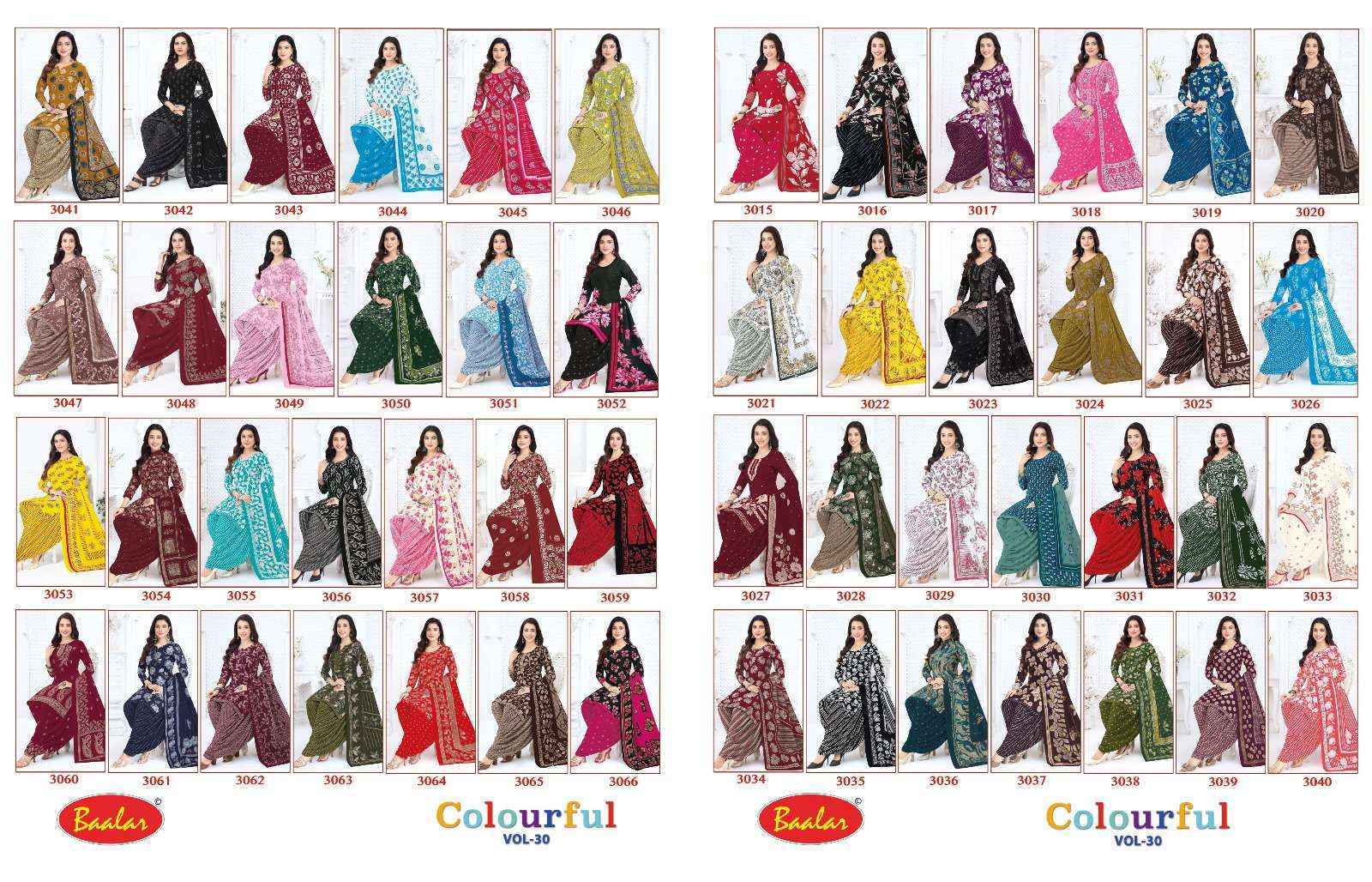 Baalar Colourful Vol 30 Wholesale | factory direct wholesale clothing india online ( 36 Pcs Catalogue )