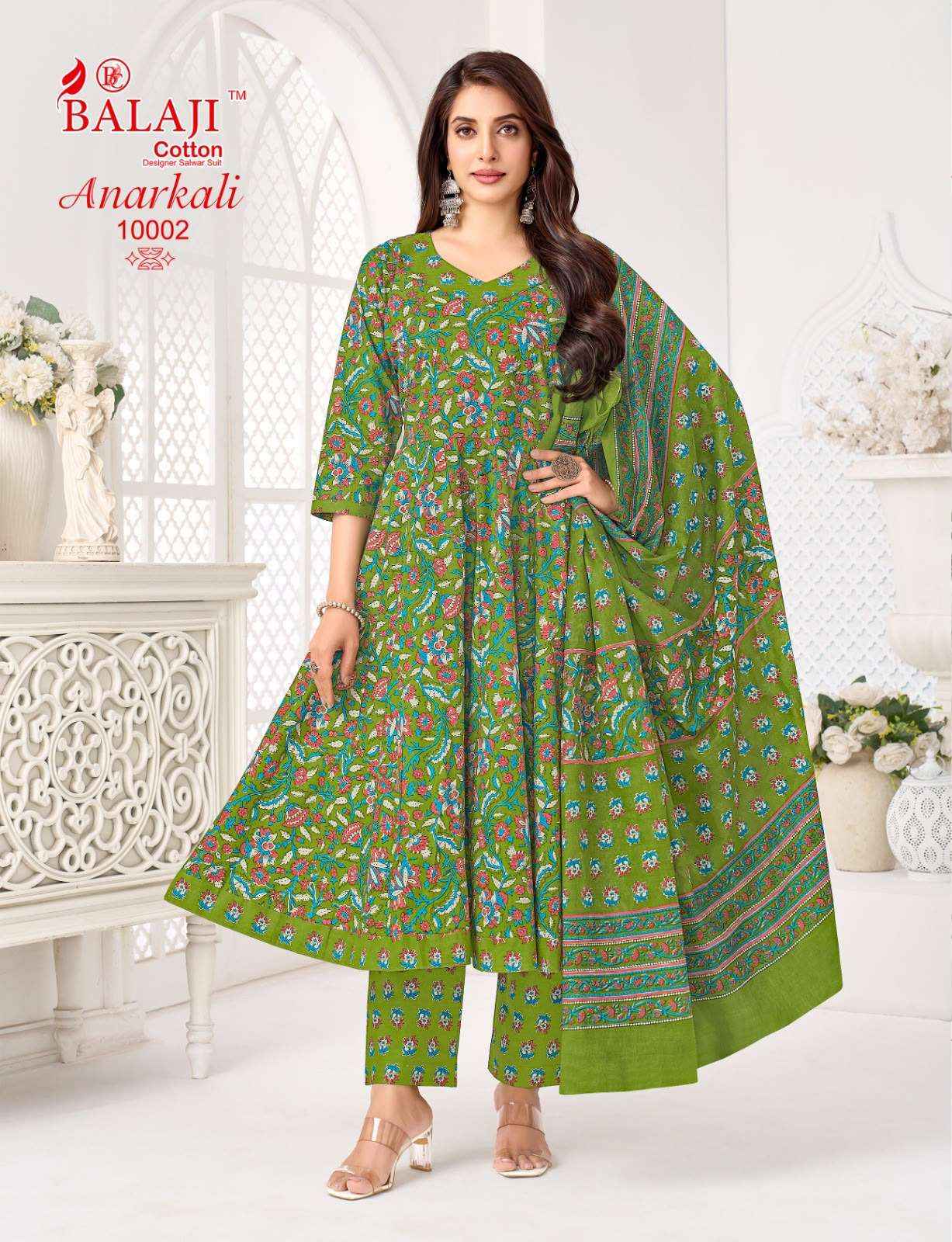 BALAJI COTTON ANARKALI VOL 10 ANARKALI SUITS WHOLESALE ( 8 pcs Catalogue )