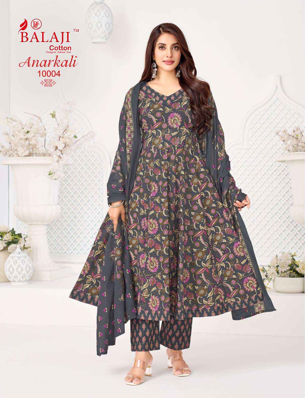 BALAJI COTTON ANARKALI VOL 10 ANARKALI SUITS WHOLESALE ( 8 pcs Catalogue )