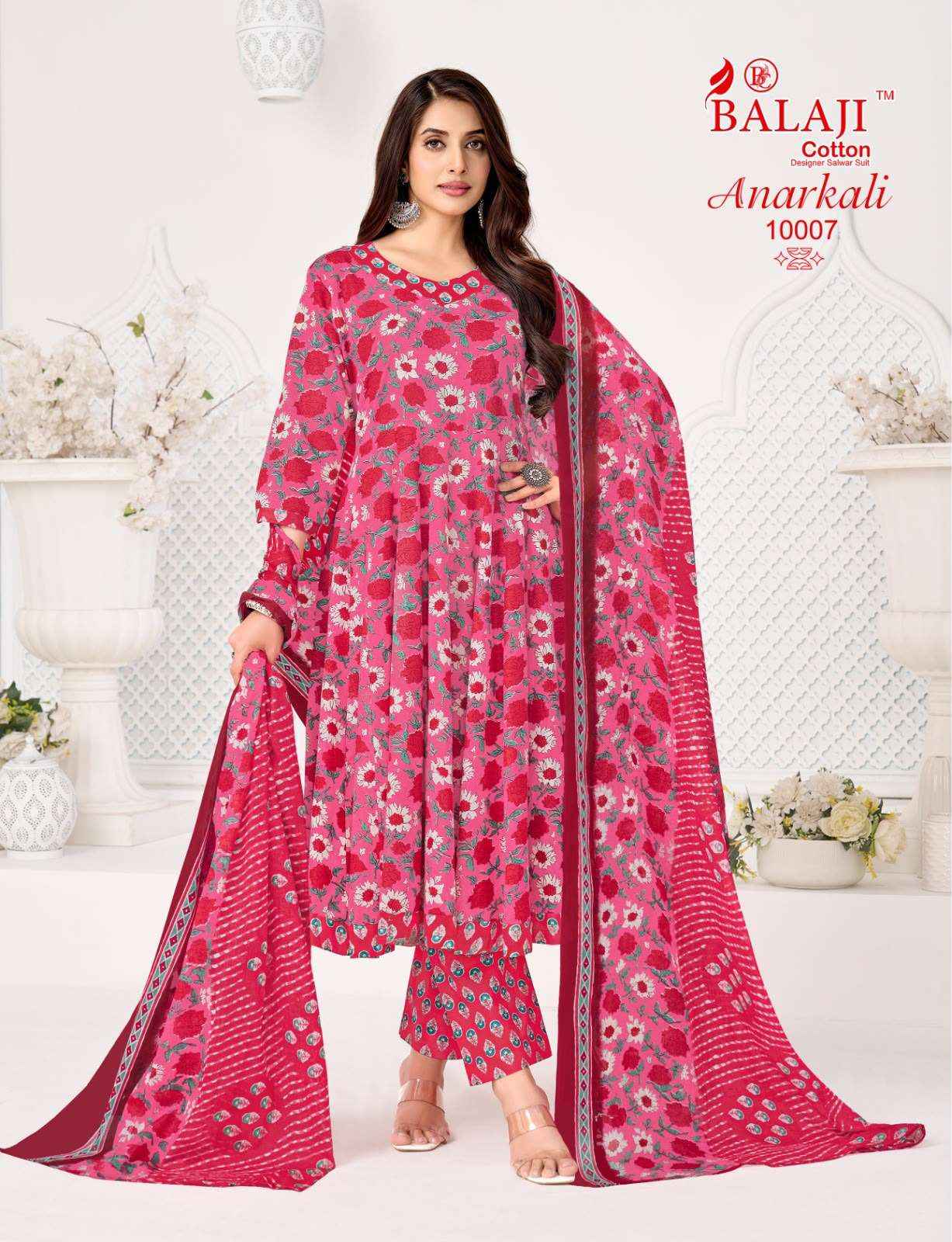 BALAJI COTTON ANARKALI VOL 10 ANARKALI SUITS WHOLESALE ( 8 pcs Catalogue )