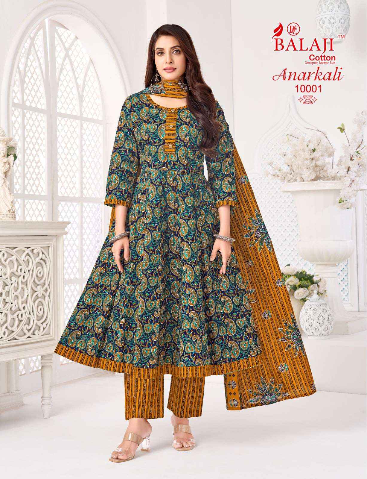 BALAJI COTTON ANARKALI VOL 10 ANARKALI SUITS WHOLESALE ( 8 pcs Catalogue )
