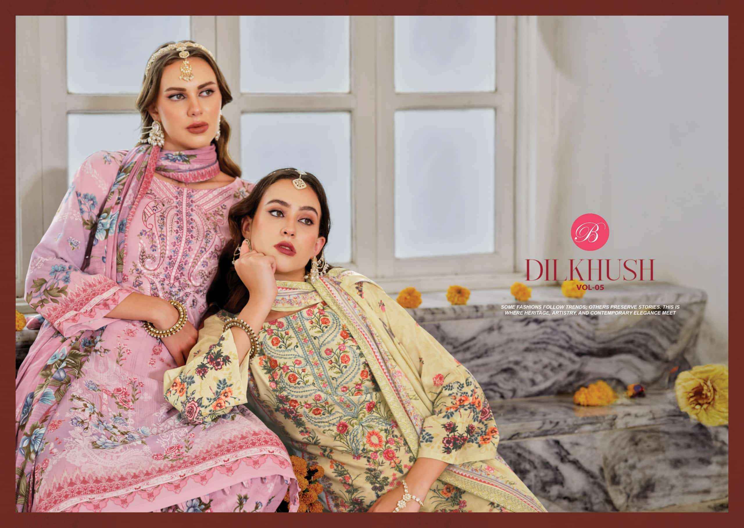 Belliza Designer Dilkhush Vol 5 Rayon Suits Wholesale | factory direct wholesale clothing india online ( 8 Pcs Catalogue )
