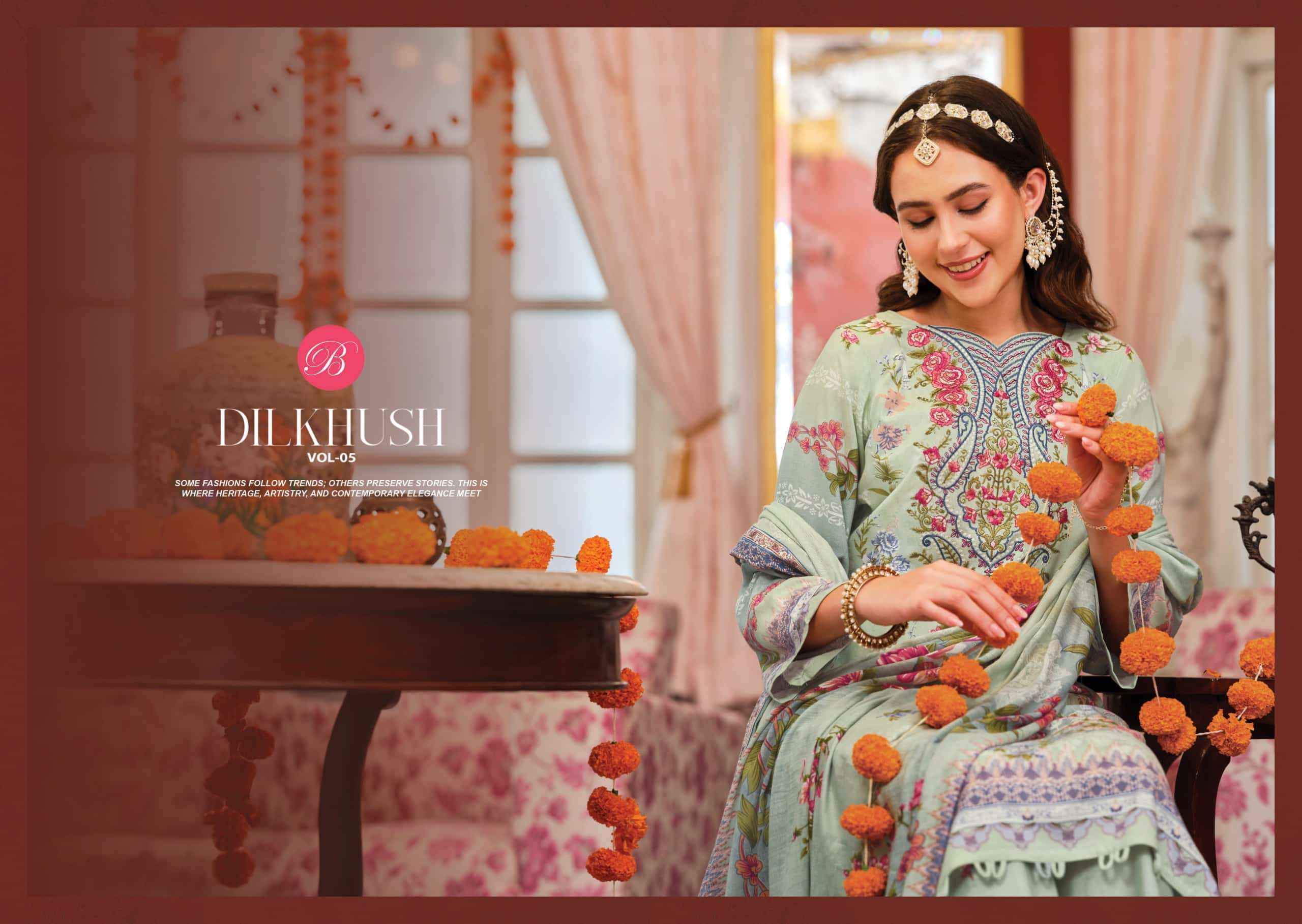 Belliza Designer Dilkhush Vol 5 Rayon Suits Wholesale | factory direct wholesale clothing india online ( 8 Pcs Catalogue )