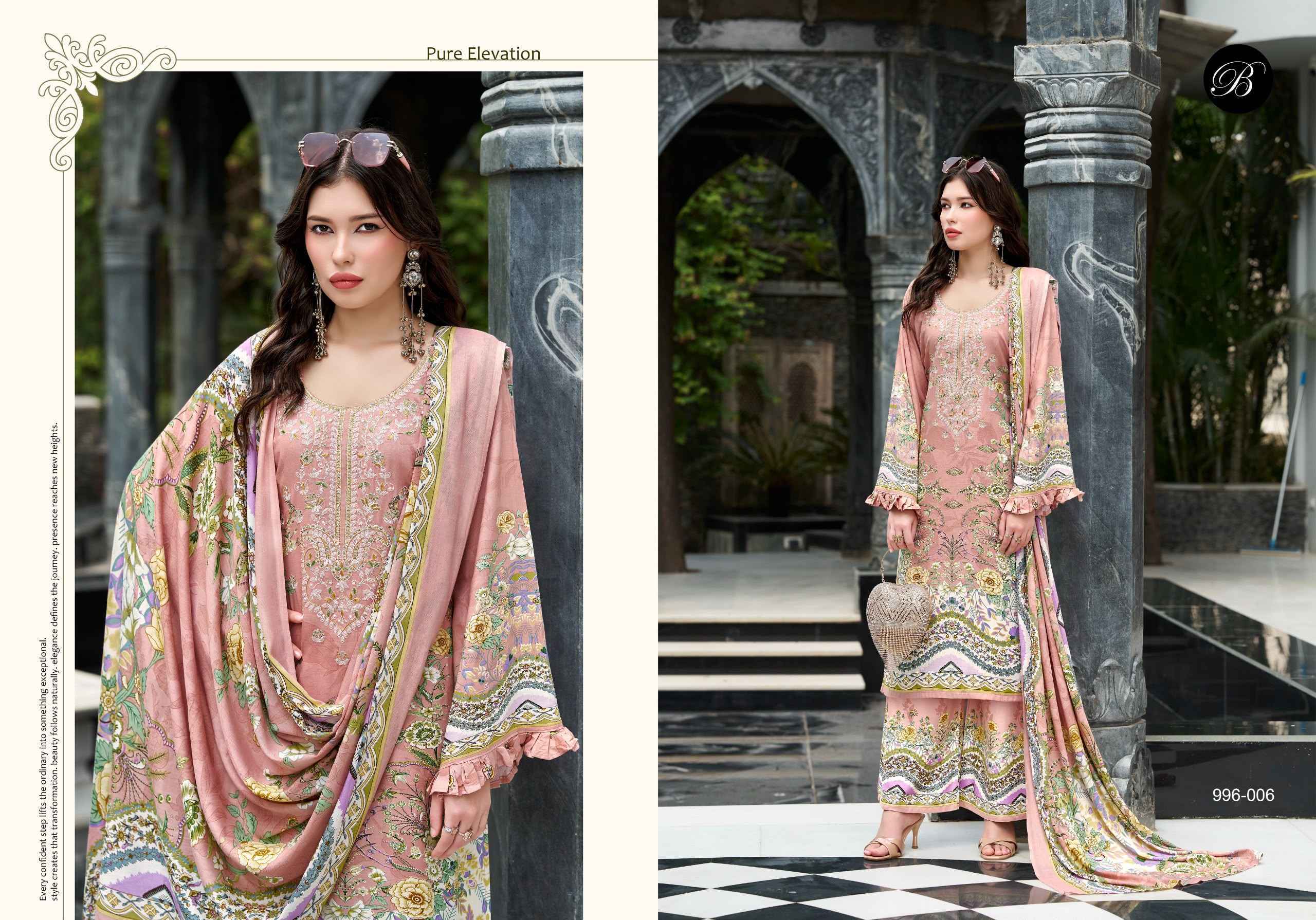Belliza Dilkhush Vol 4 Viscose Rayon Dress Material - Surat Wholesale Market ( 8 pcs Catalog )