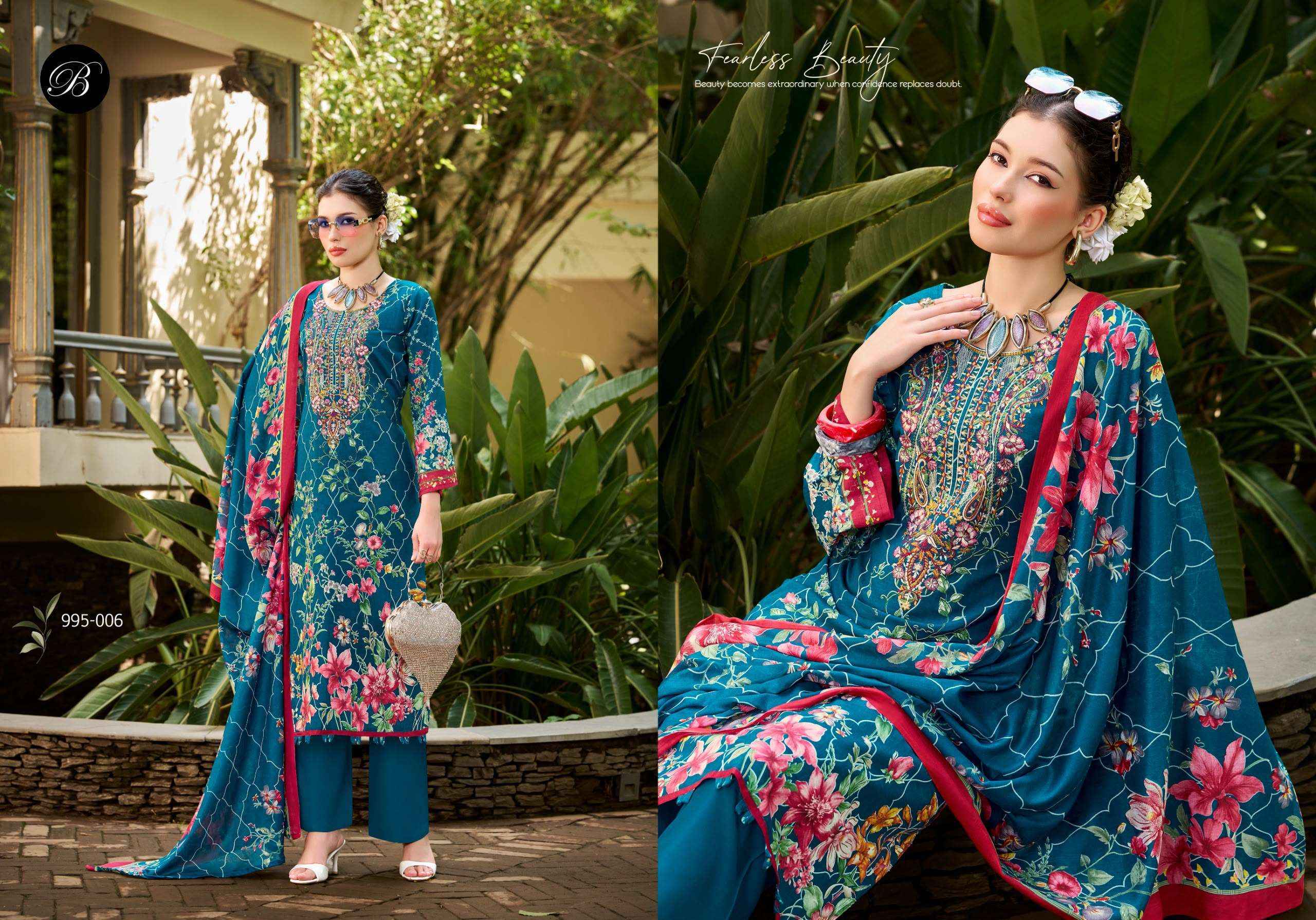Belliza Naira Vol 153 - Cotton Dress Material Wholesale Price ( 8 pcs Catalog )
