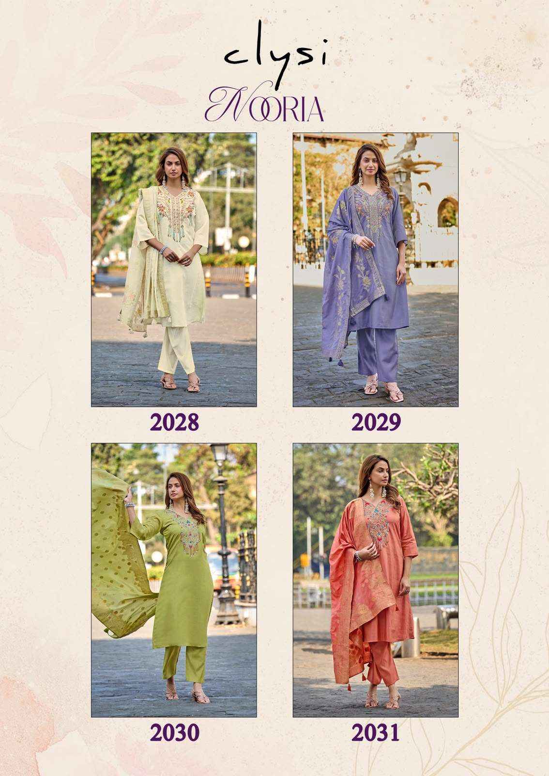 Clysi Nooria Premium Designs 3 Piece Pair Catalog Wholesaler( 4 Pcs Catalog )