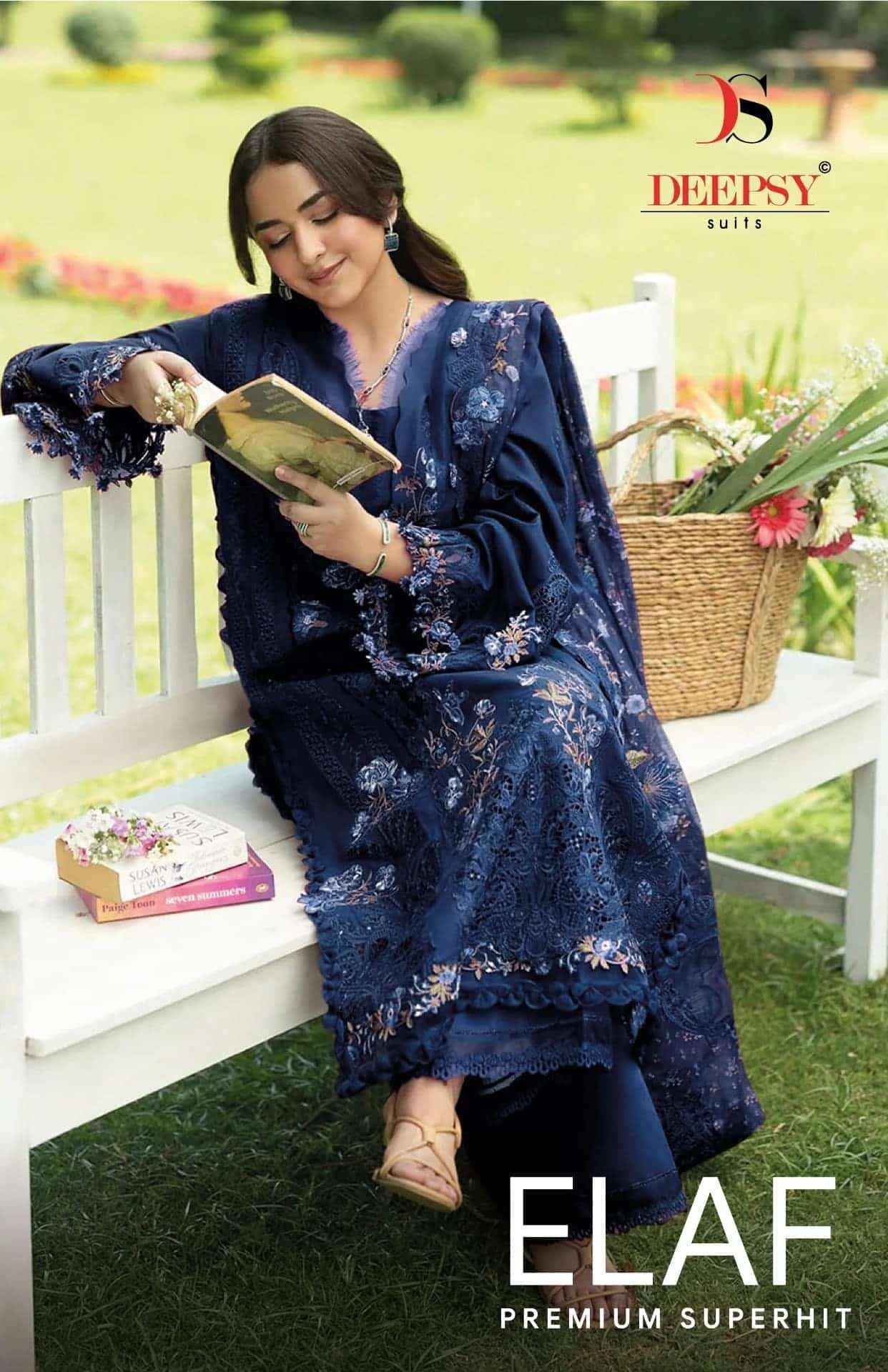 Deepsy Elaf Premium Superhit Pure Cotton Pakistani Dress Material _ Wholesale Factory Rate ( 6 Pcs Catalog )