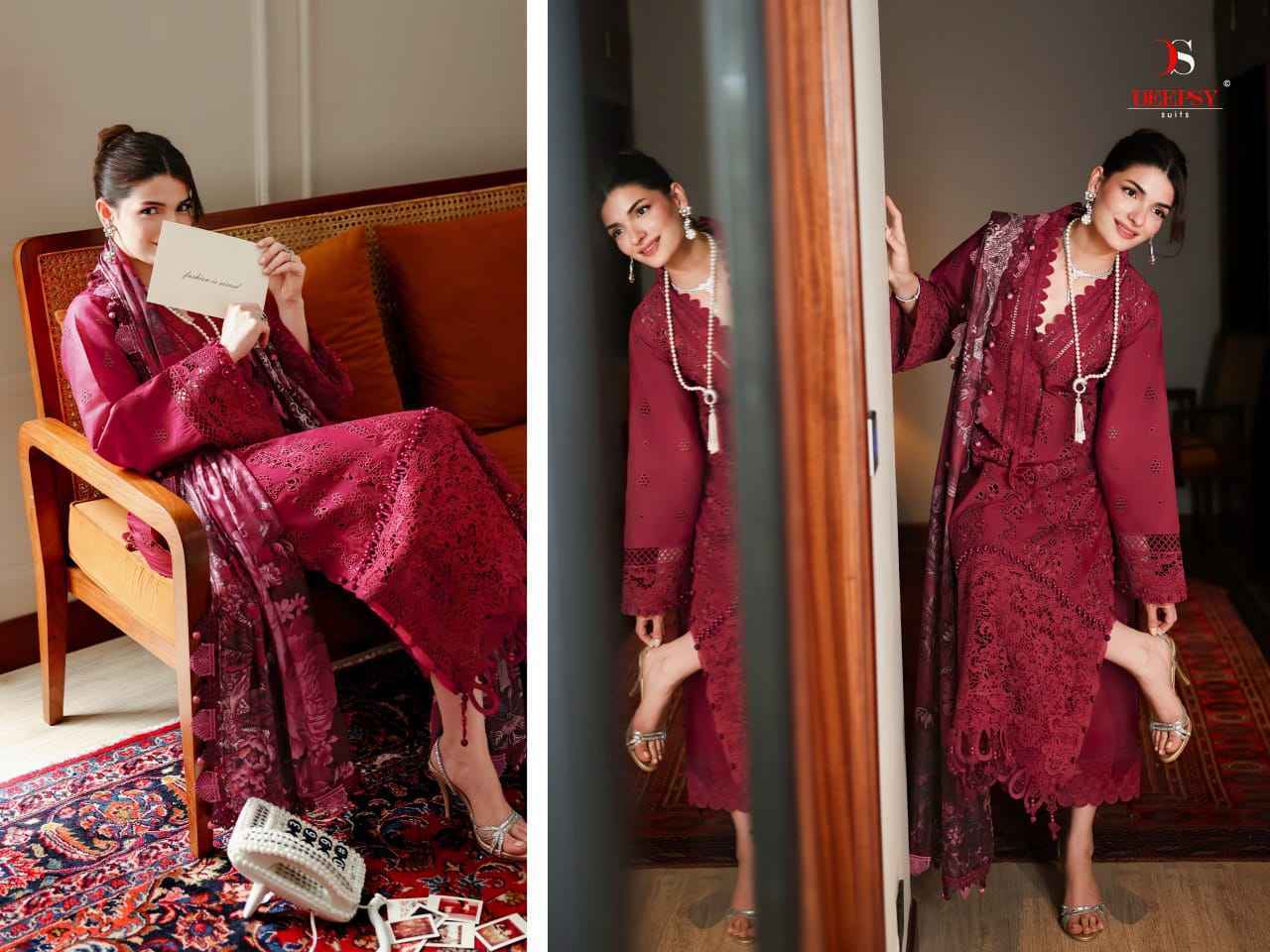 Deepsy Jade Couture Cotton Dress Material _ Wholesale Factory Rate ( 6 Pcs Catalog )