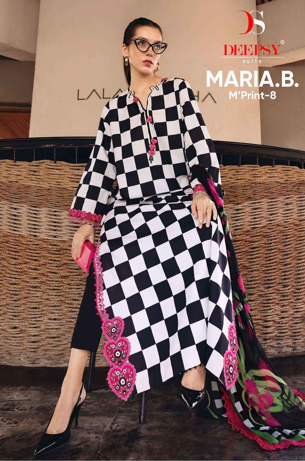 Deepsy Maria B M Print Vol 8 Cotton Dress Wholesale Price ( 4 Pcs Catalog )