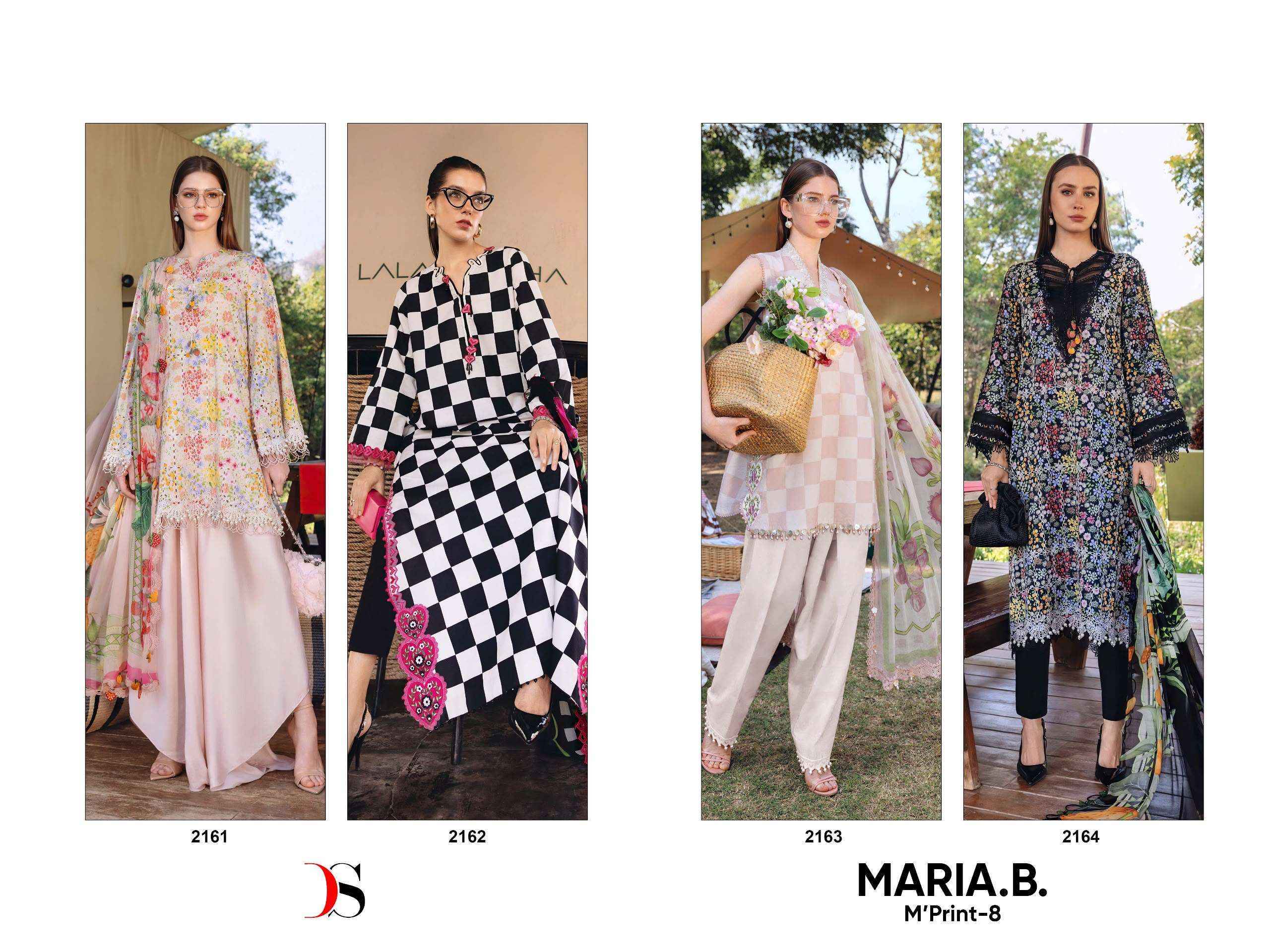 Deepsy Maria B M Print Vol 8 Cotton Dress Wholesale Price ( 4 Pcs Catalog )