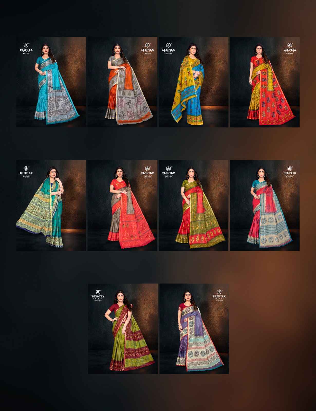 Deeptex Beauty Vol 1 Cotton Saree Wholesale Catalog (10 Designs)