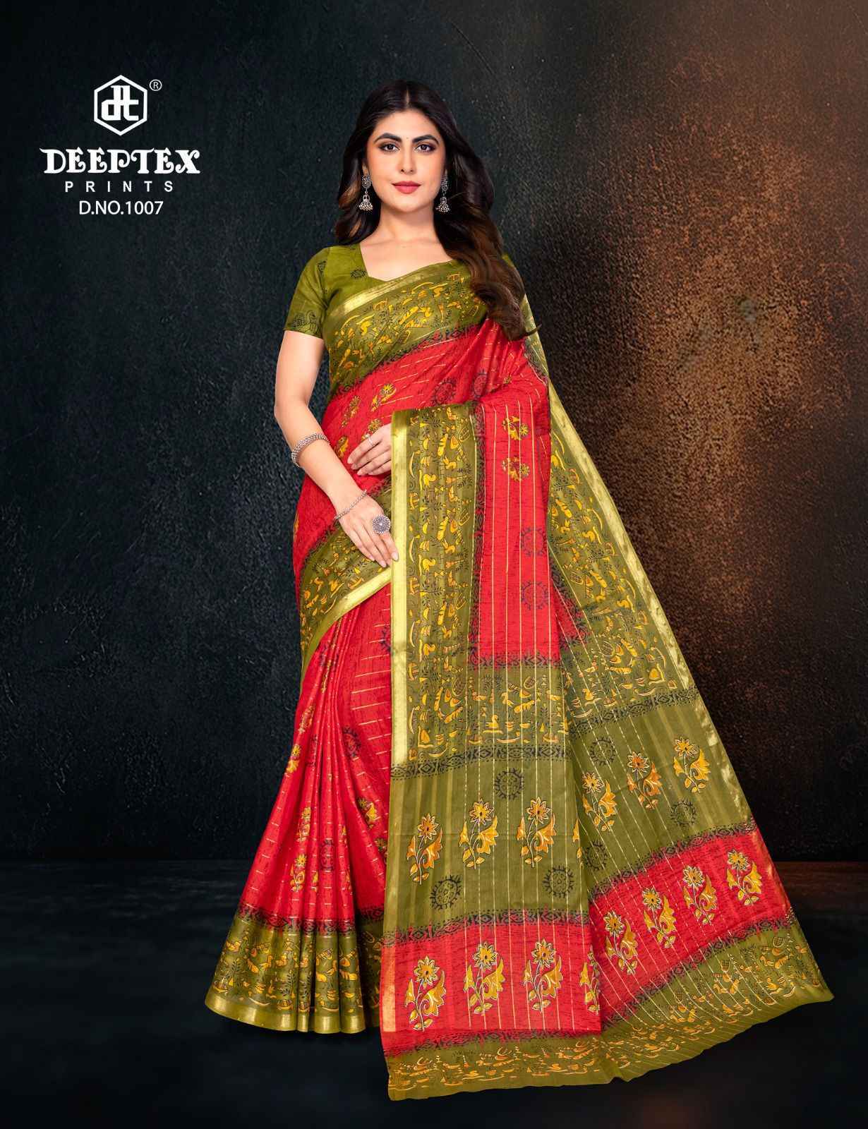 Deeptex Beauty Vol 1 Cotton Saree Wholesale Catalog (10 Designs)