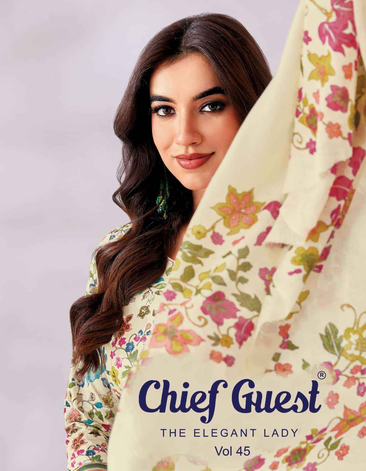 Deeptex Chief Guest Vol 45 Unstitch Cotton Dress Material _ Wholesale Factory Rate ( 15 Pcs Catalog )