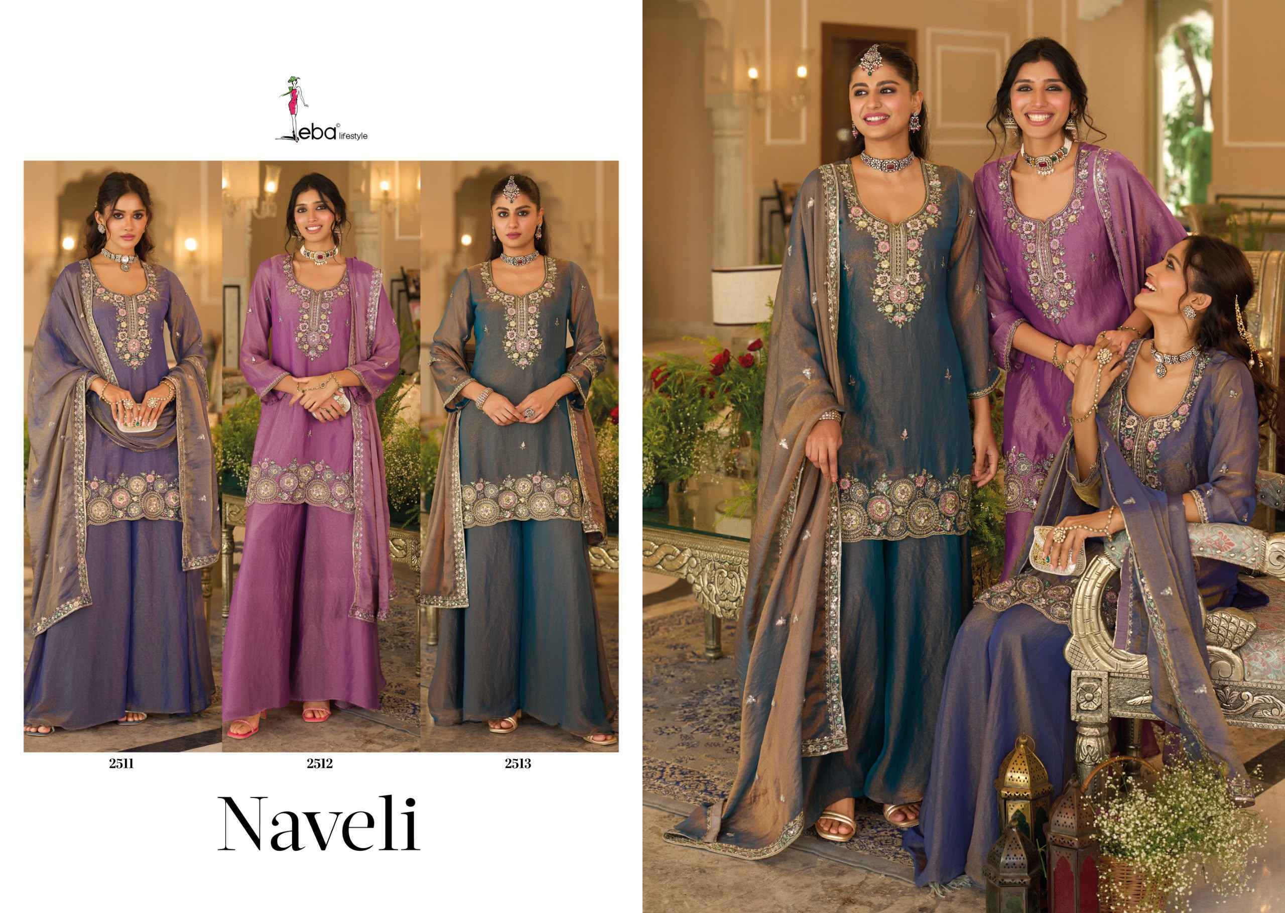 Eba Lifestyle Naveli Readymade Mochi Suit _ Wholesale Factory Rate ( 3 Pcs Catalog )