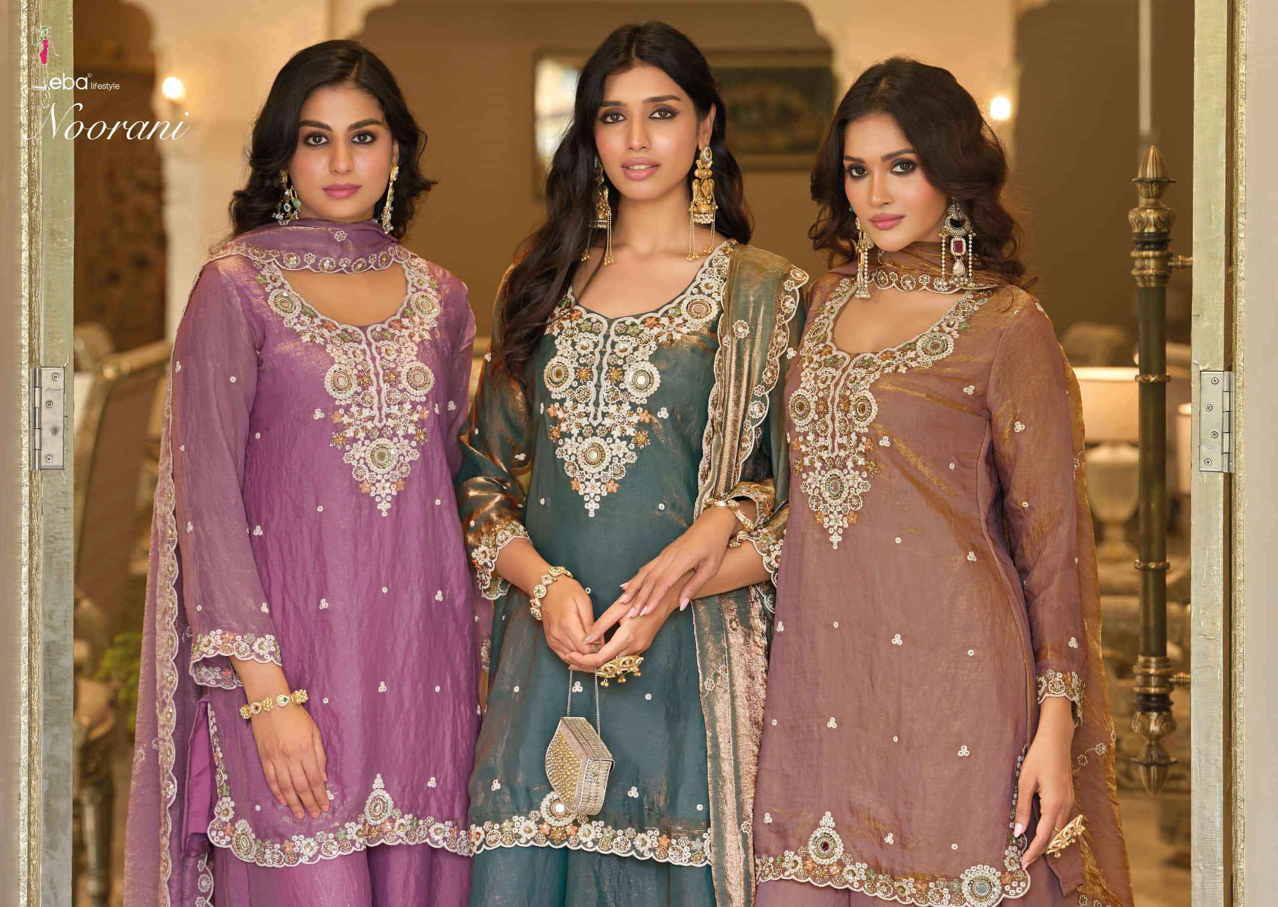 Eba Lifestyle Noorani Readymade Partywear Designer Dress _ Wholesale Factory Rate ( 3 Pcs Catalog )
