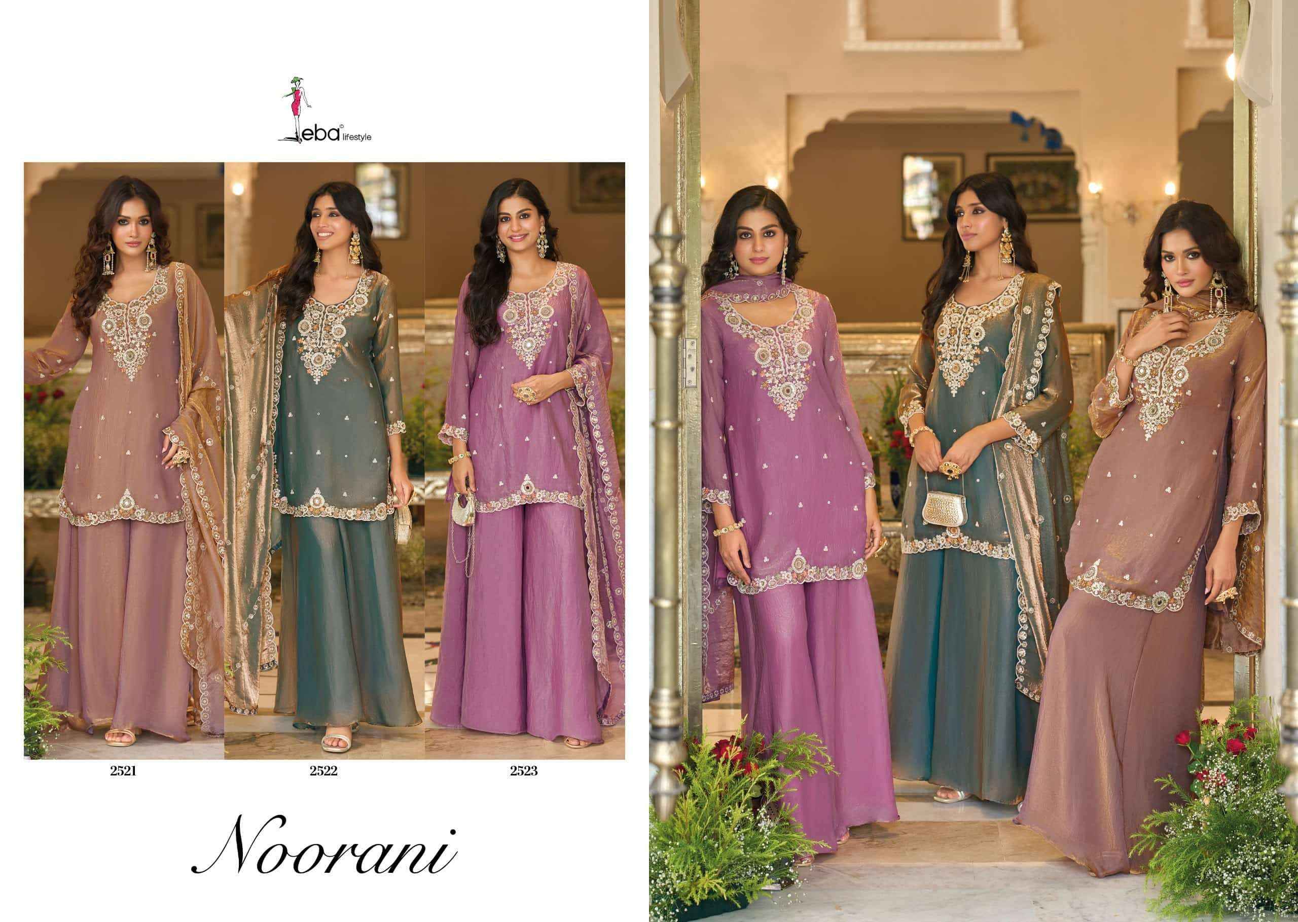 Eba Lifestyle Noorani Readymade Partywear Designer Dress _ Wholesale Factory Rate ( 3 Pcs Catalog )