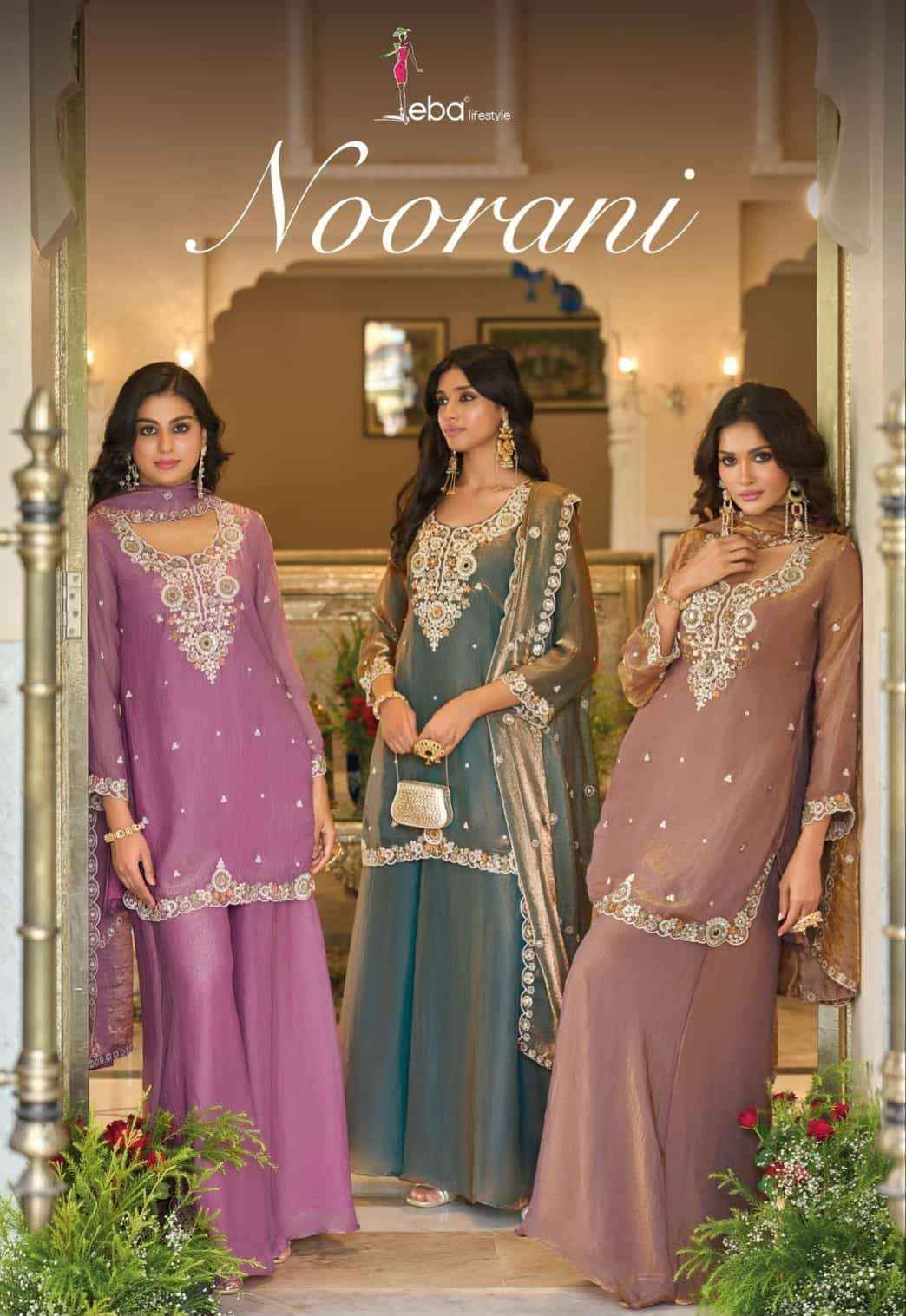Eba Lifestyle Noorani Readymade Partywear Designer Dress _ Wholesale Factory Rate ( 3 Pcs Catalog )