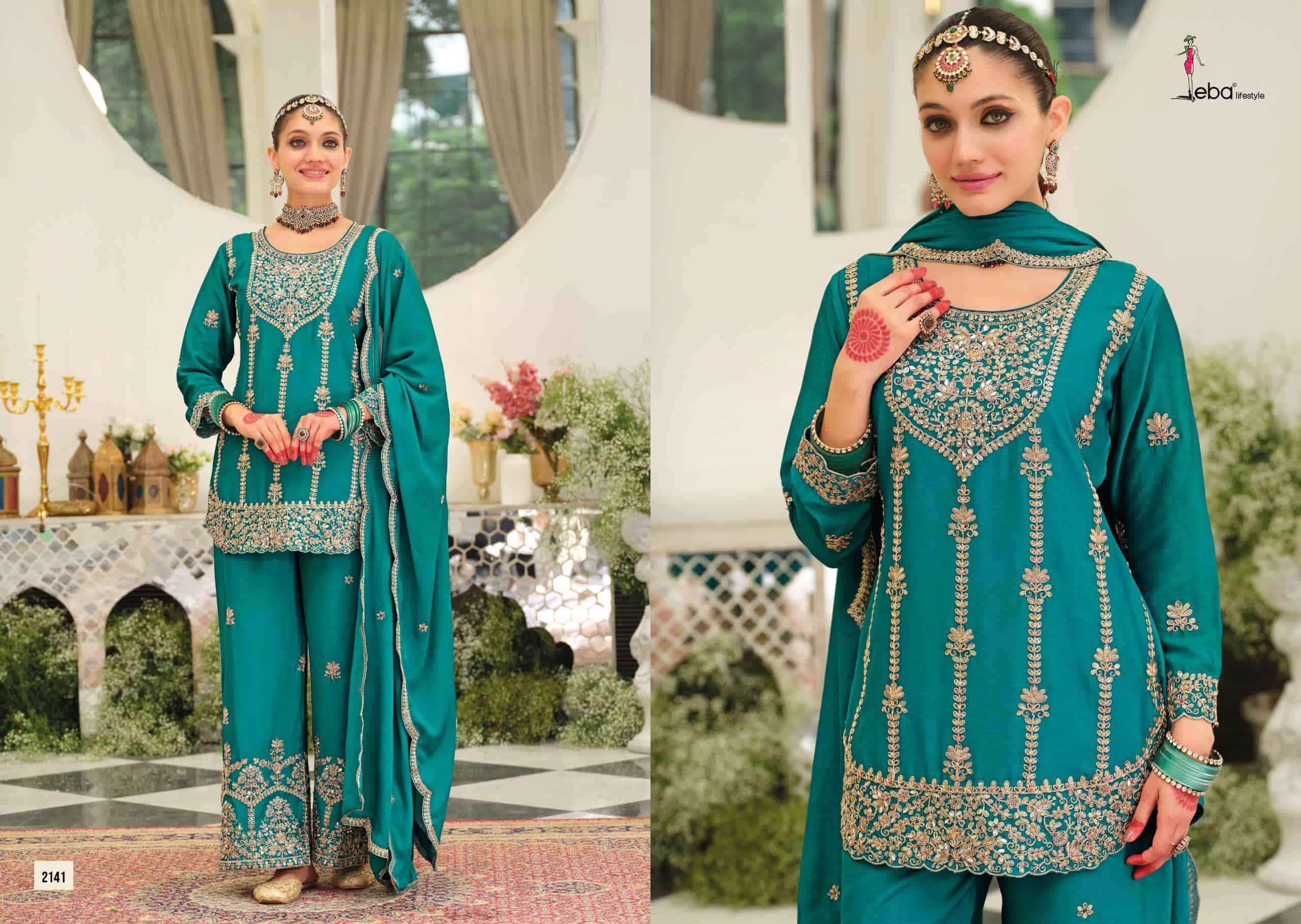 Eba Lifestyle Pallavi Nx Partywear Designer Palazzo Dress _ Wholesale Factory Rate ( 3 Pcs Catalog )