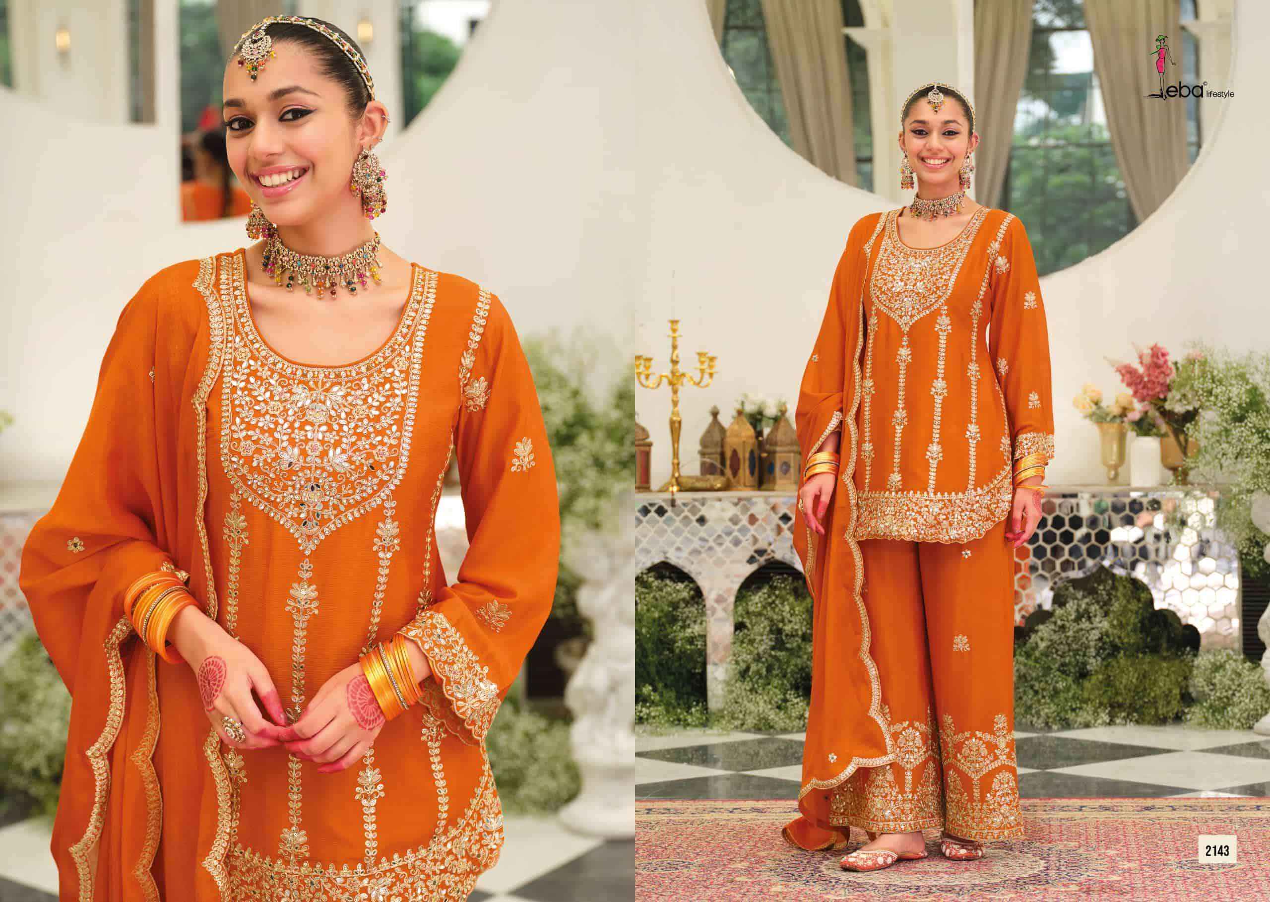 Eba Lifestyle Pallavi Nx Partywear Designer Palazzo Dress _ Wholesale Factory Rate ( 3 Pcs Catalog )