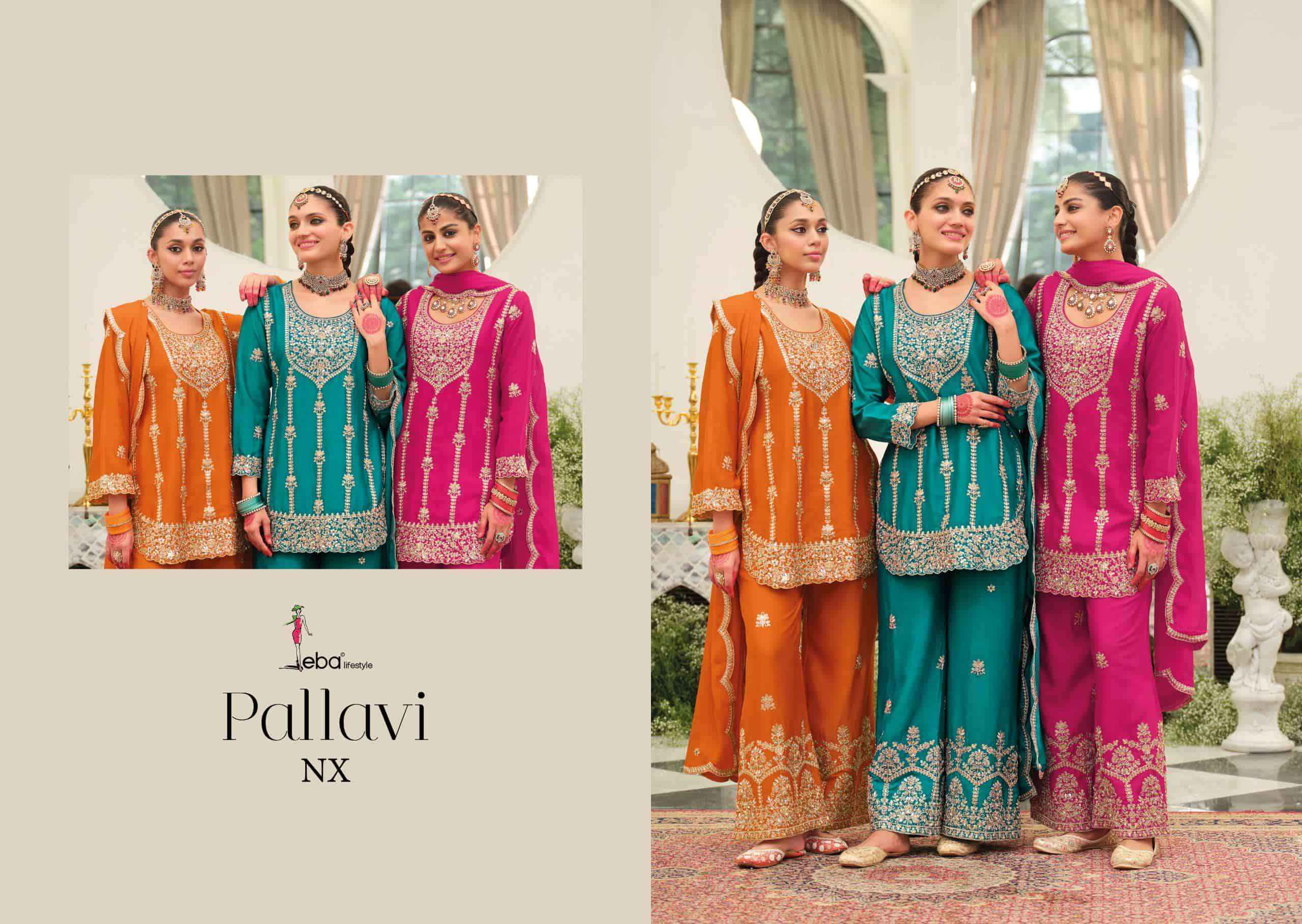 Eba Lifestyle Pallavi Nx Partywear Designer Palazzo Dress _ Wholesale Factory Rate ( 3 Pcs Catalog )