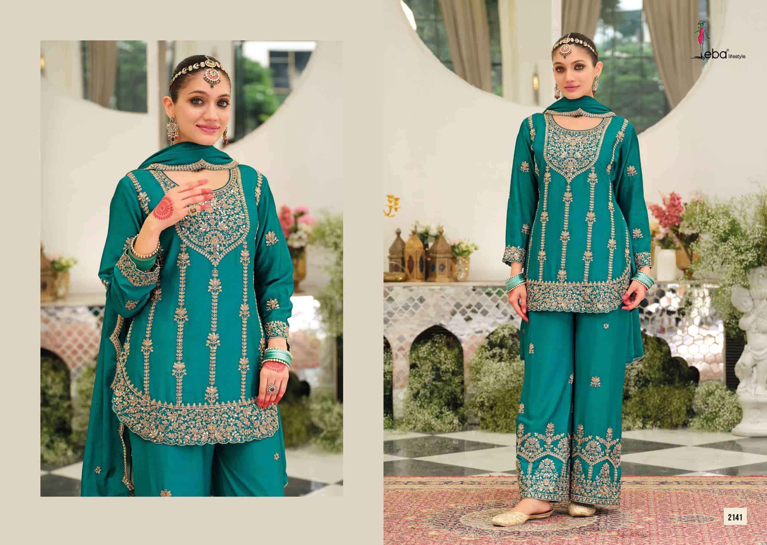 Eba Lifestyle Pallavi Nx Partywear Designer Palazzo Dress _ Wholesale Factory Rate ( 3 Pcs Catalog )