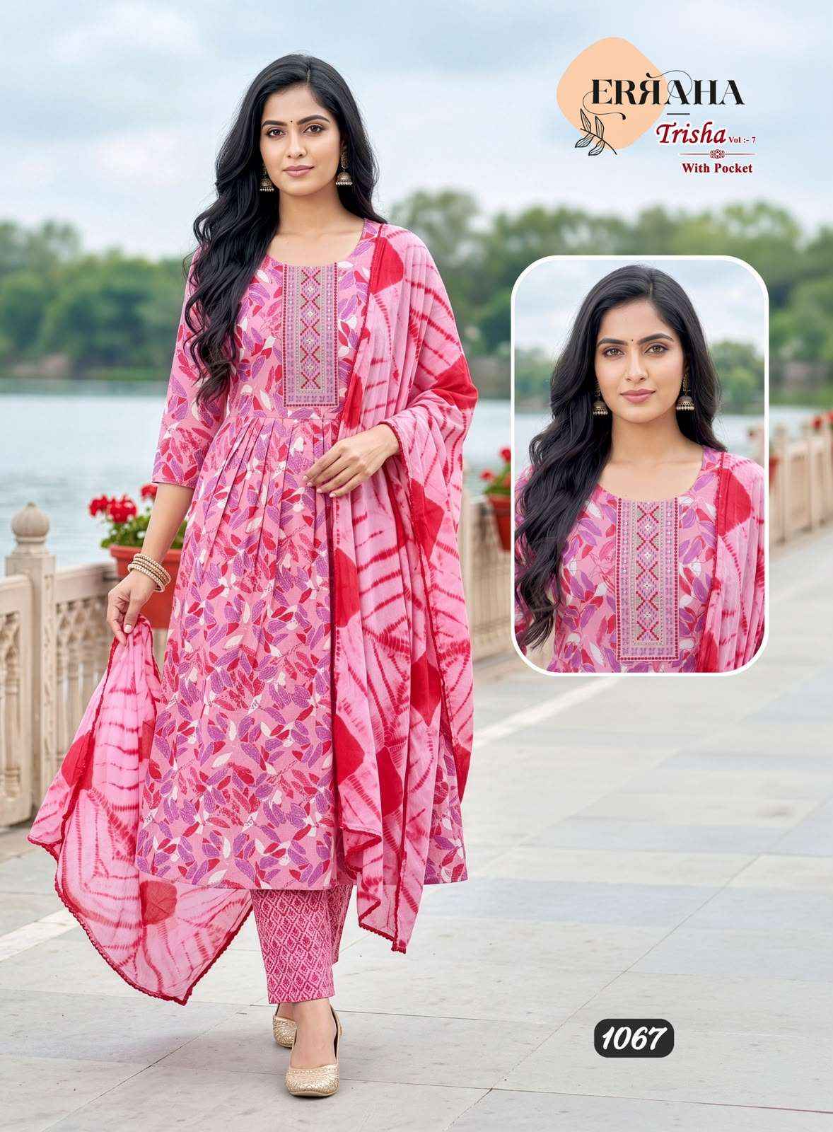Erraha Trisha Vol 7 Readymade Fancy 3 Pec Pair Set Collection _ Wholesale Factory Rate ( 8 Pcs Catalog )