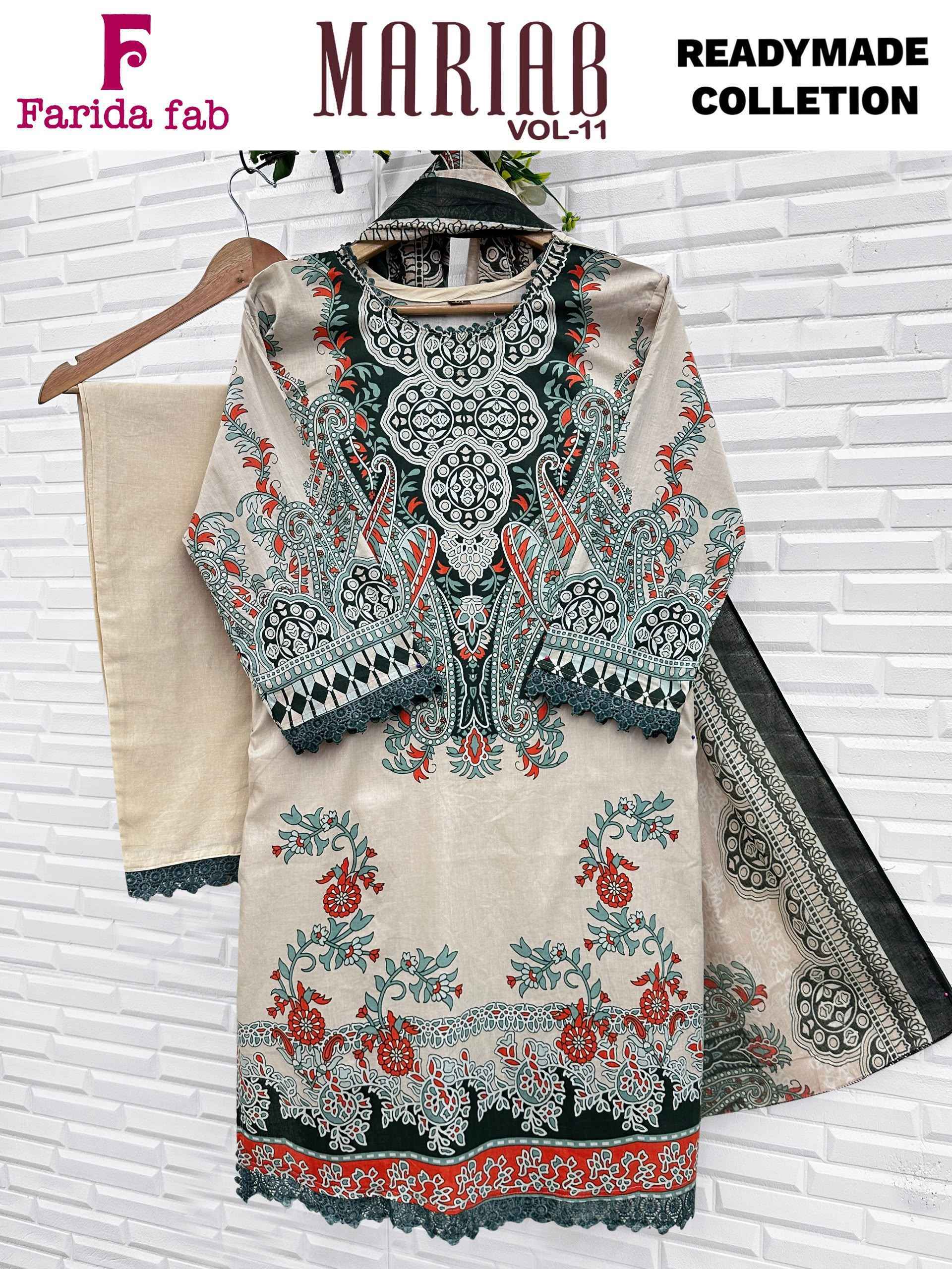 Farida Fab Maria B Vol 11 Readymade Cotton Dress _ Wholesale Factory Rate ( 6 Pcs Catalog )