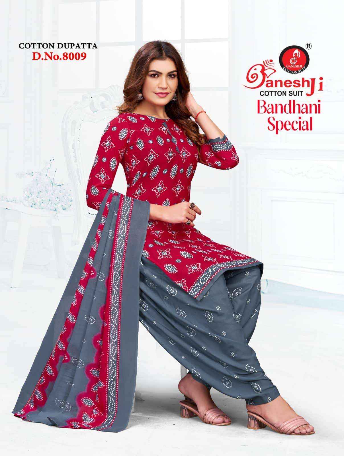 Ganeshji Bandhani Special Patiyala Vol 8 Patiyala Print Cotton Dress Material Wholesale Price ( 10 Pcs Catalog )
