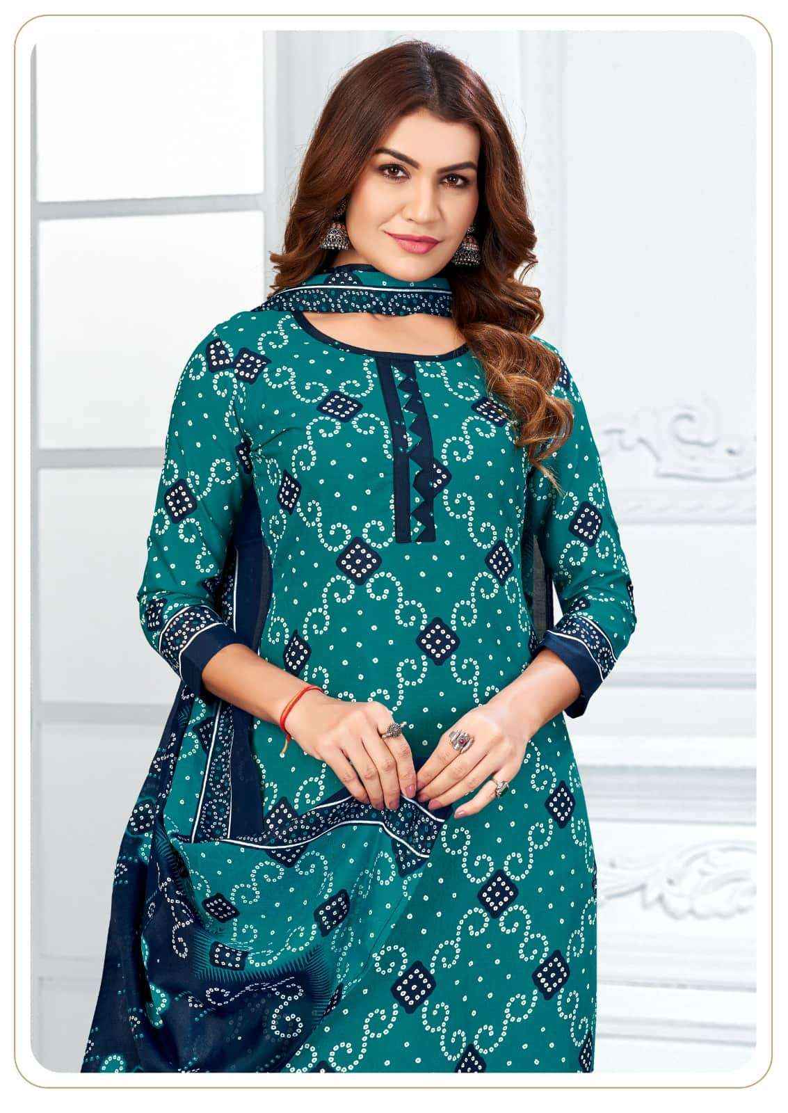 Ganeshji Bandhani Special Patiyala Vol 8 Patiyala Print Cotton Dress Material Wholesale Price ( 10 Pcs Catalog )
