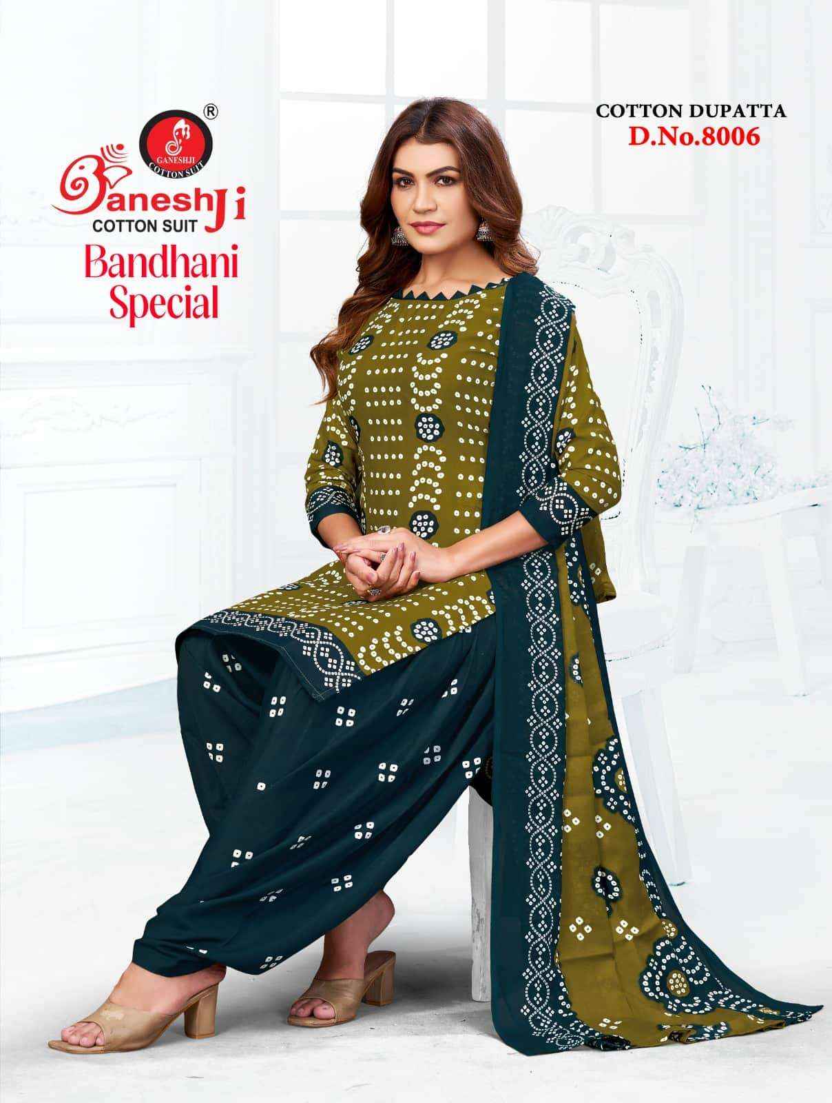 Ganeshji Bandhani Special Patiyala Vol 8 Patiyala Print Cotton Dress Material Wholesale Price ( 10 Pcs Catalog )