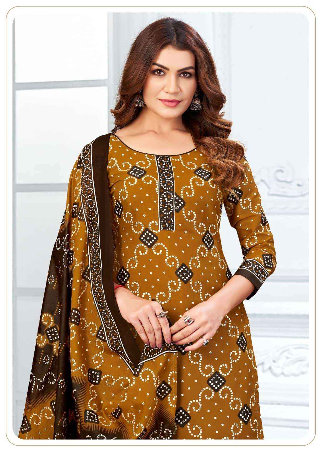 Ganeshji Bandhani Special Patiyala Vol 8 Patiyala Print Cotton Dress Material Wholesale Price ( 10 Pcs Catalog )