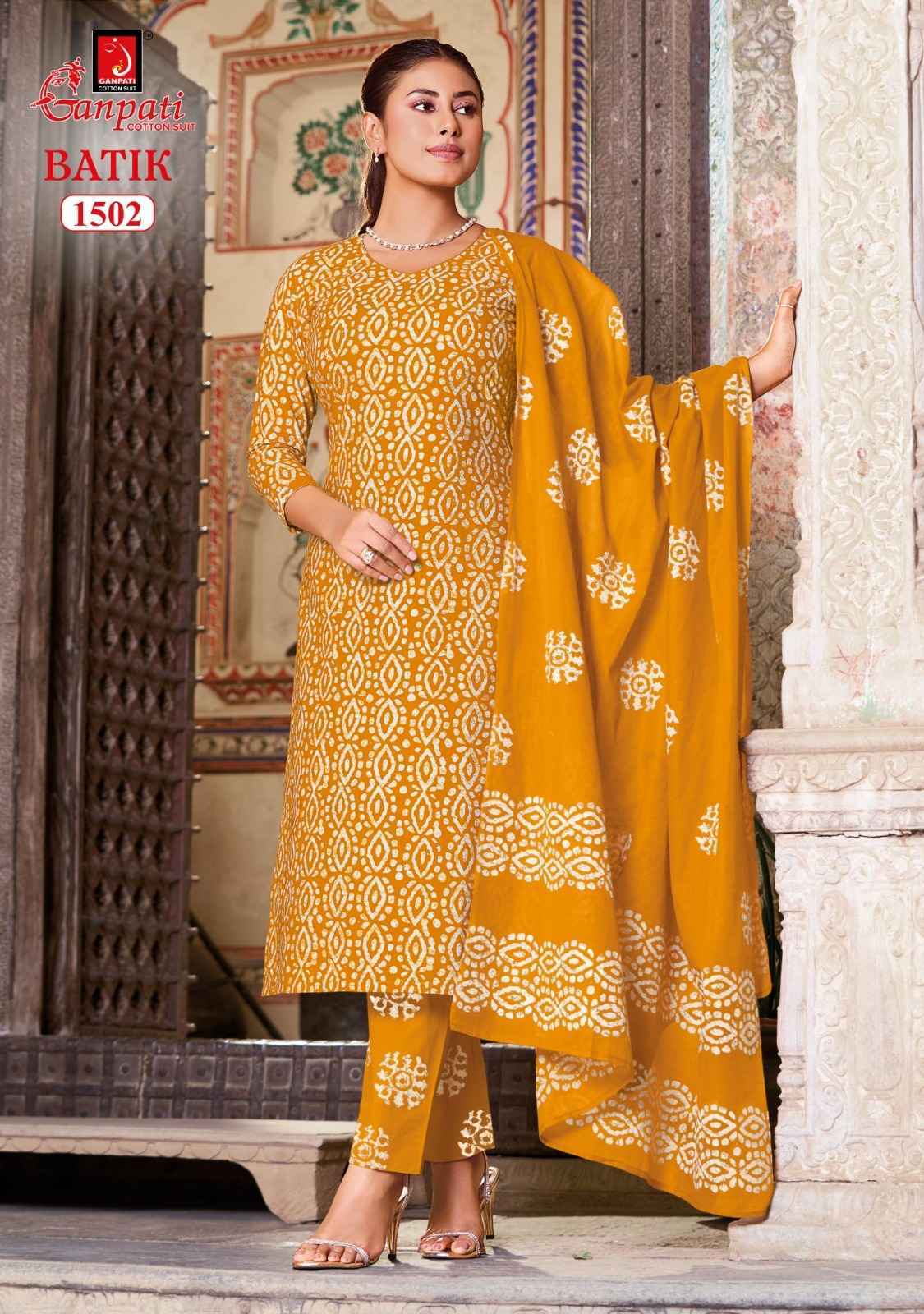 Ganpati Batik Vol 15 Readymade Cotton Dress At Wholesale Factory Price ( 15 pcs Catalog )