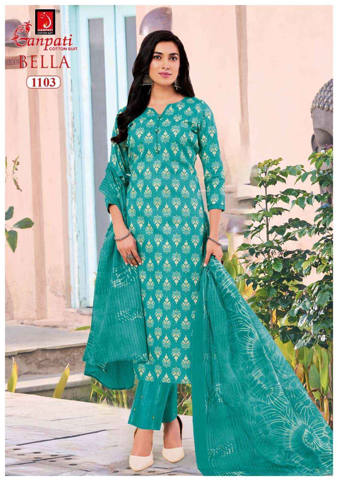 Ganpati Bella Vol 11 Premium Cotton Ladies Dress Material _ Wholesale Factory Rate ( 12 Pcs Catalog )