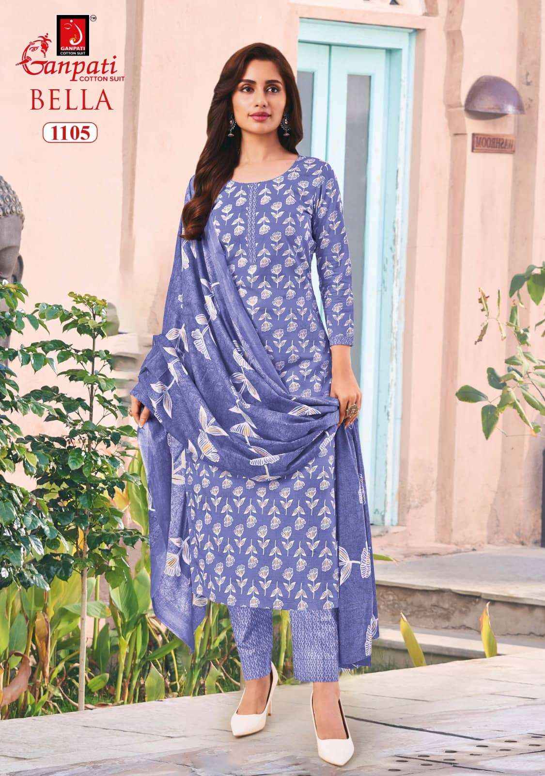 Ganpati Bella Vol 11 Premium Cotton Ladies Dress Material _ Wholesale Factory Rate ( 12 Pcs Catalog )