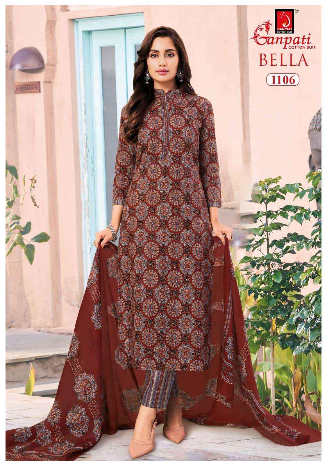 Ganpati Bella Vol 11 Premium Cotton Ladies Dress Material _ Wholesale Factory Rate ( 12 Pcs Catalog )