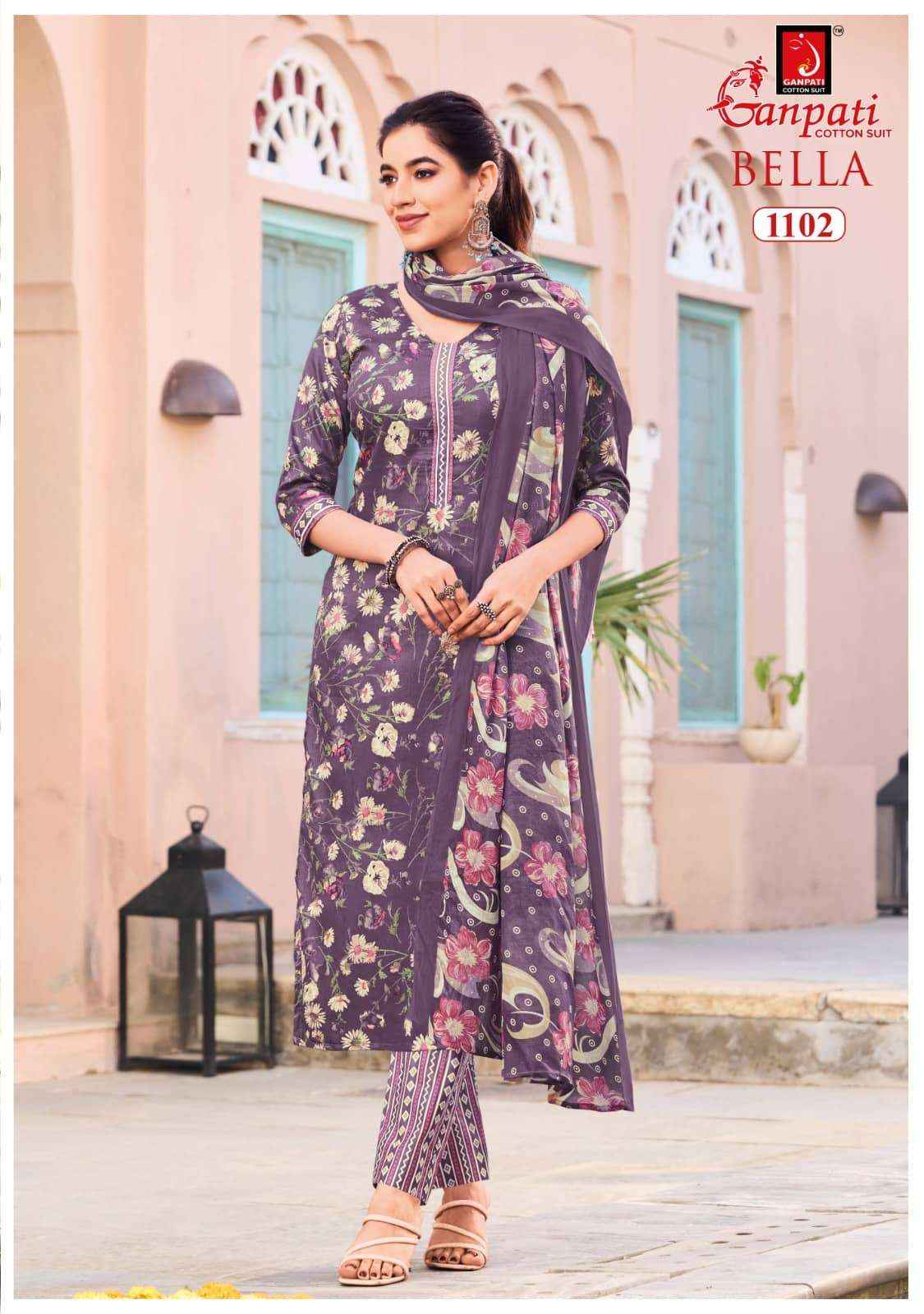 Ganpati Bella Vol 11 Premium Cotton Ladies Dress Material _ Wholesale Factory Rate ( 12 Pcs Catalog )